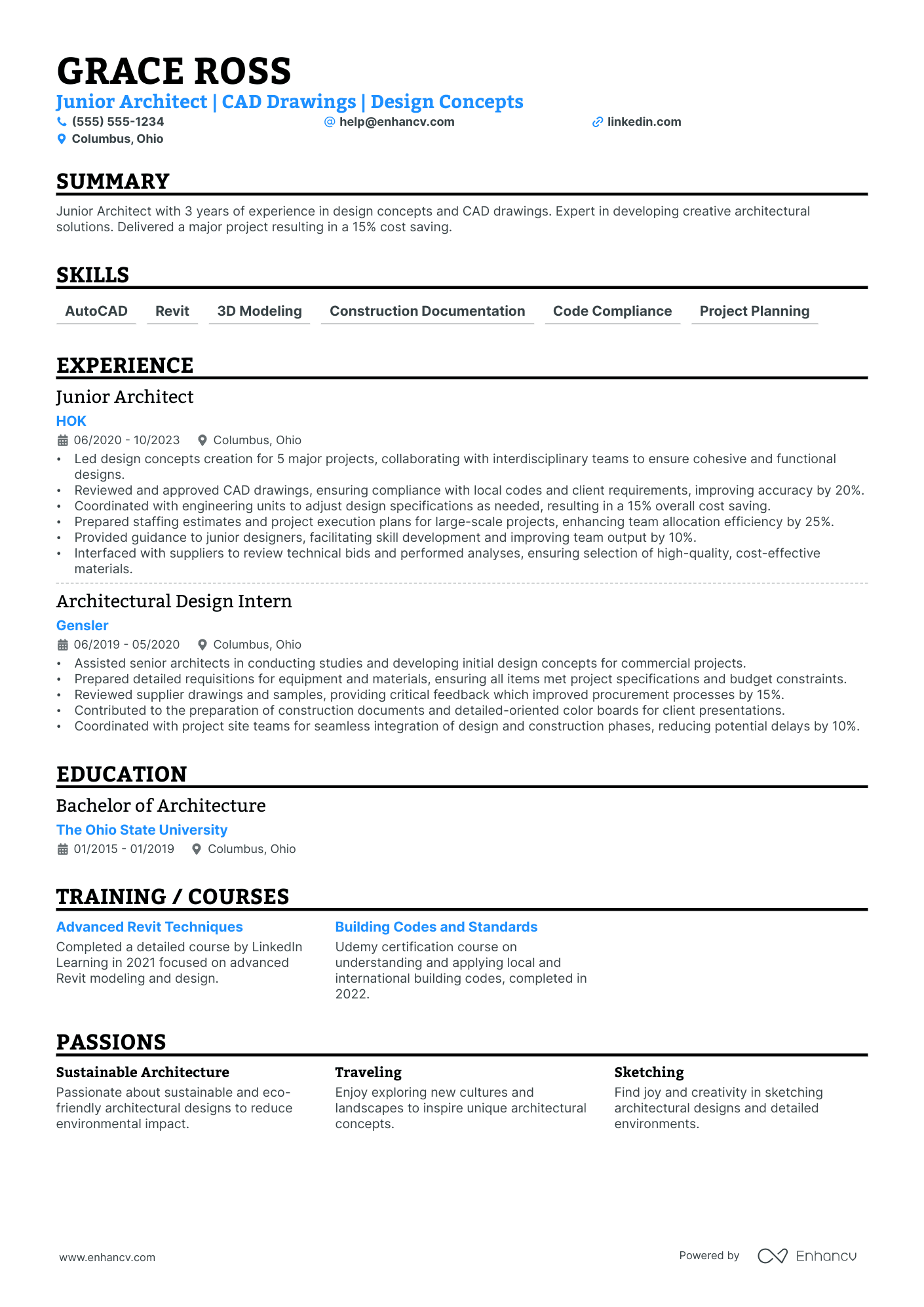 Senior Architect resume example