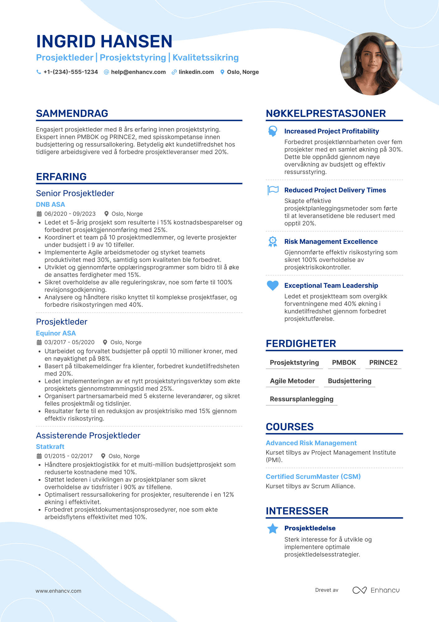 Prosjektleder CV