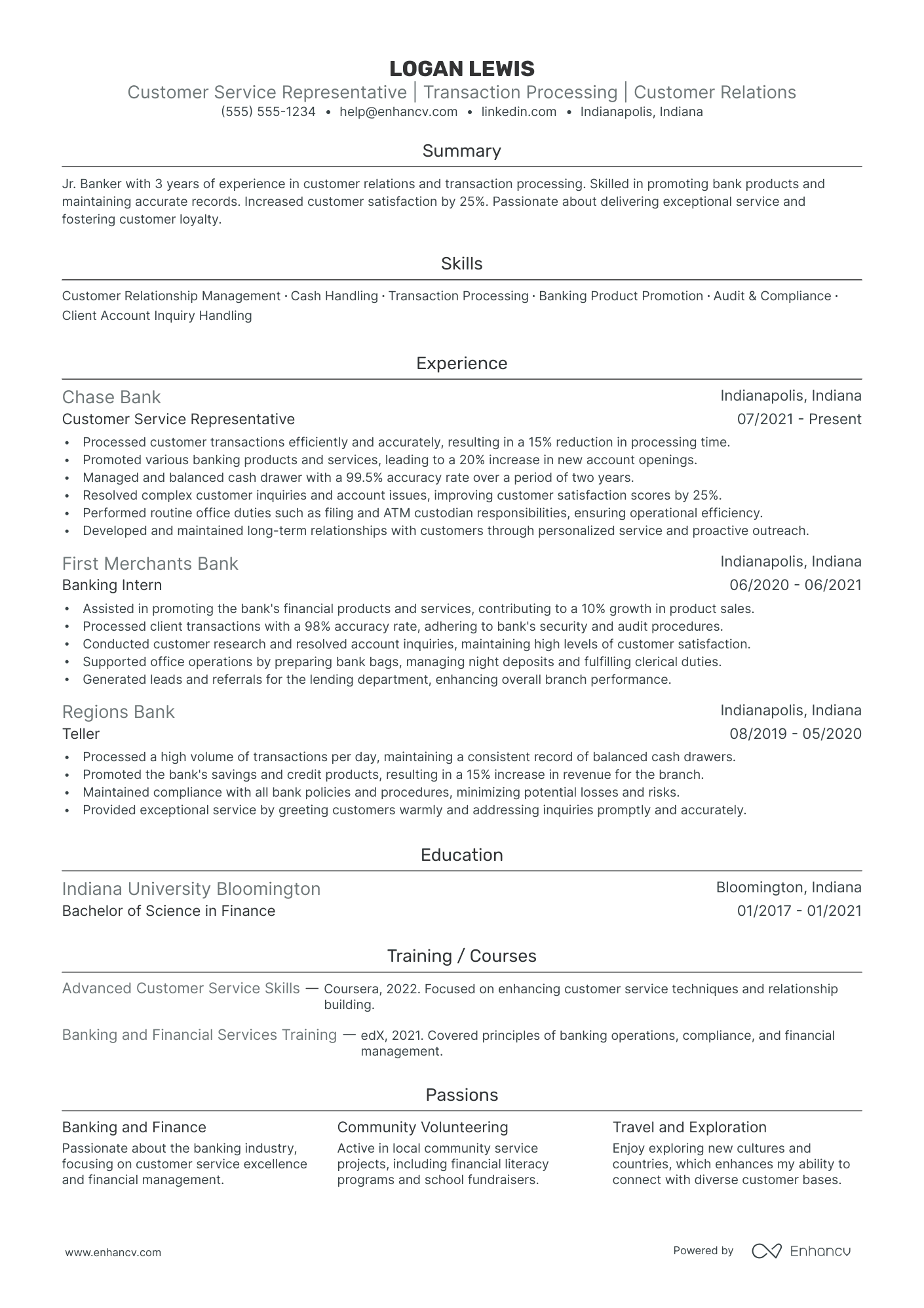 Part-Time Bank Teller Resume Example Resume Example