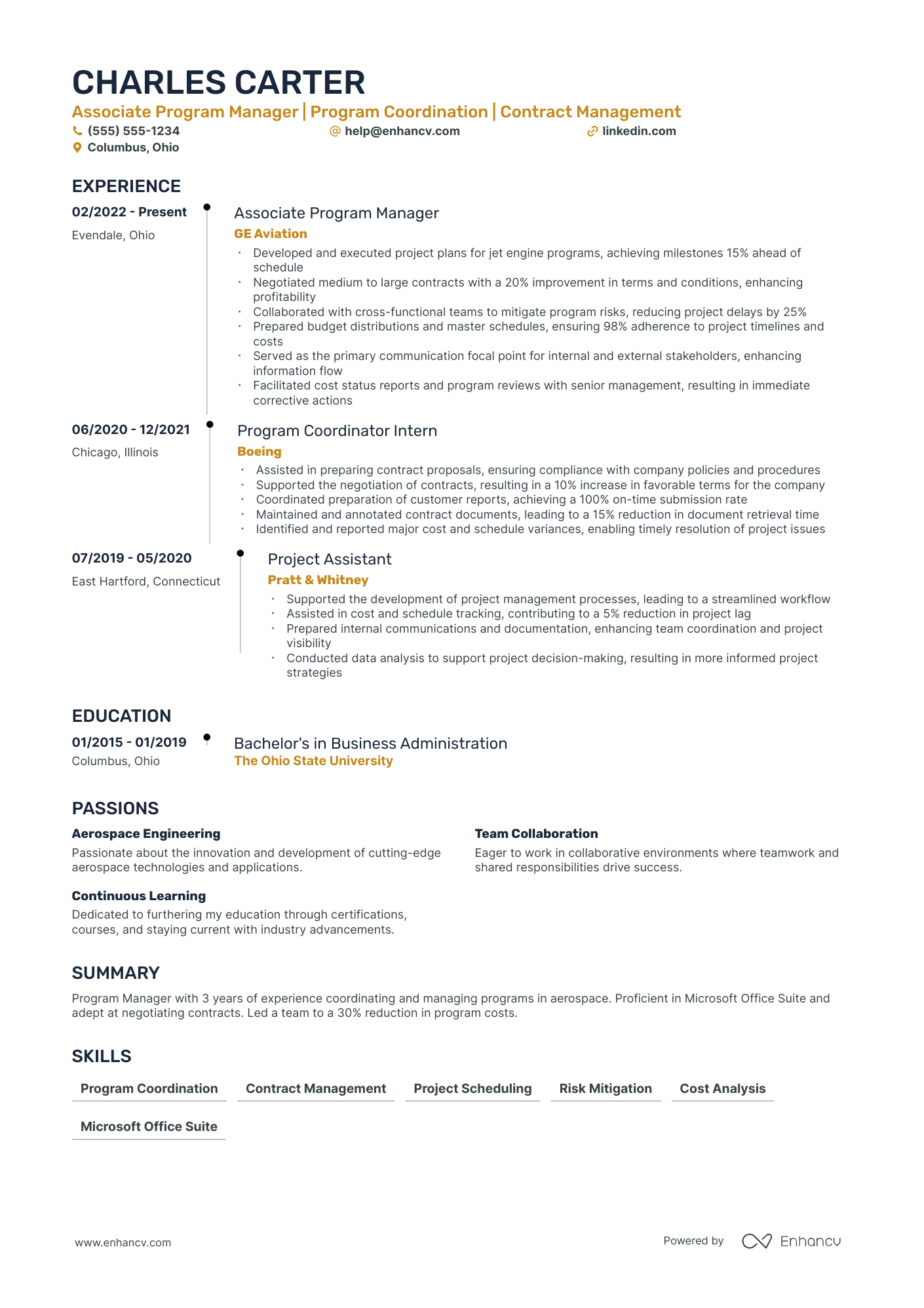 Associate Funding Manager resume example