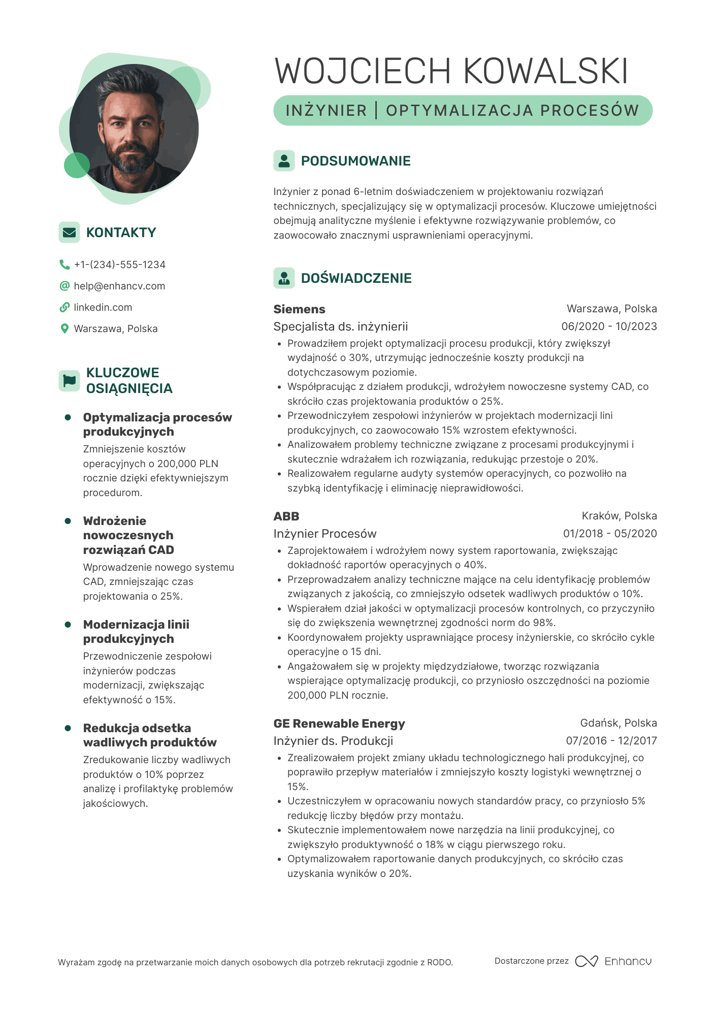 Inżynier CV
