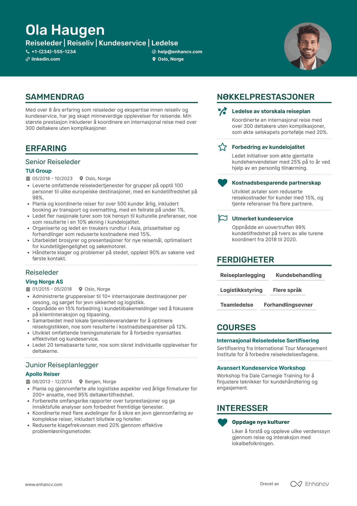 Reiseleder CV