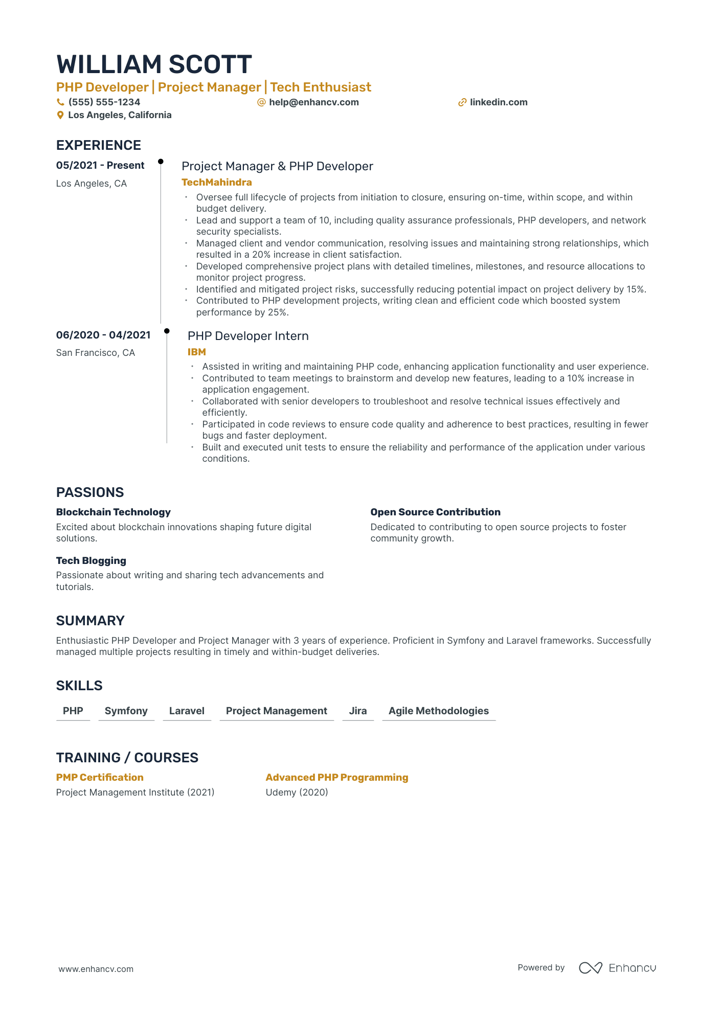 Web3 Full Stack Developer resume example