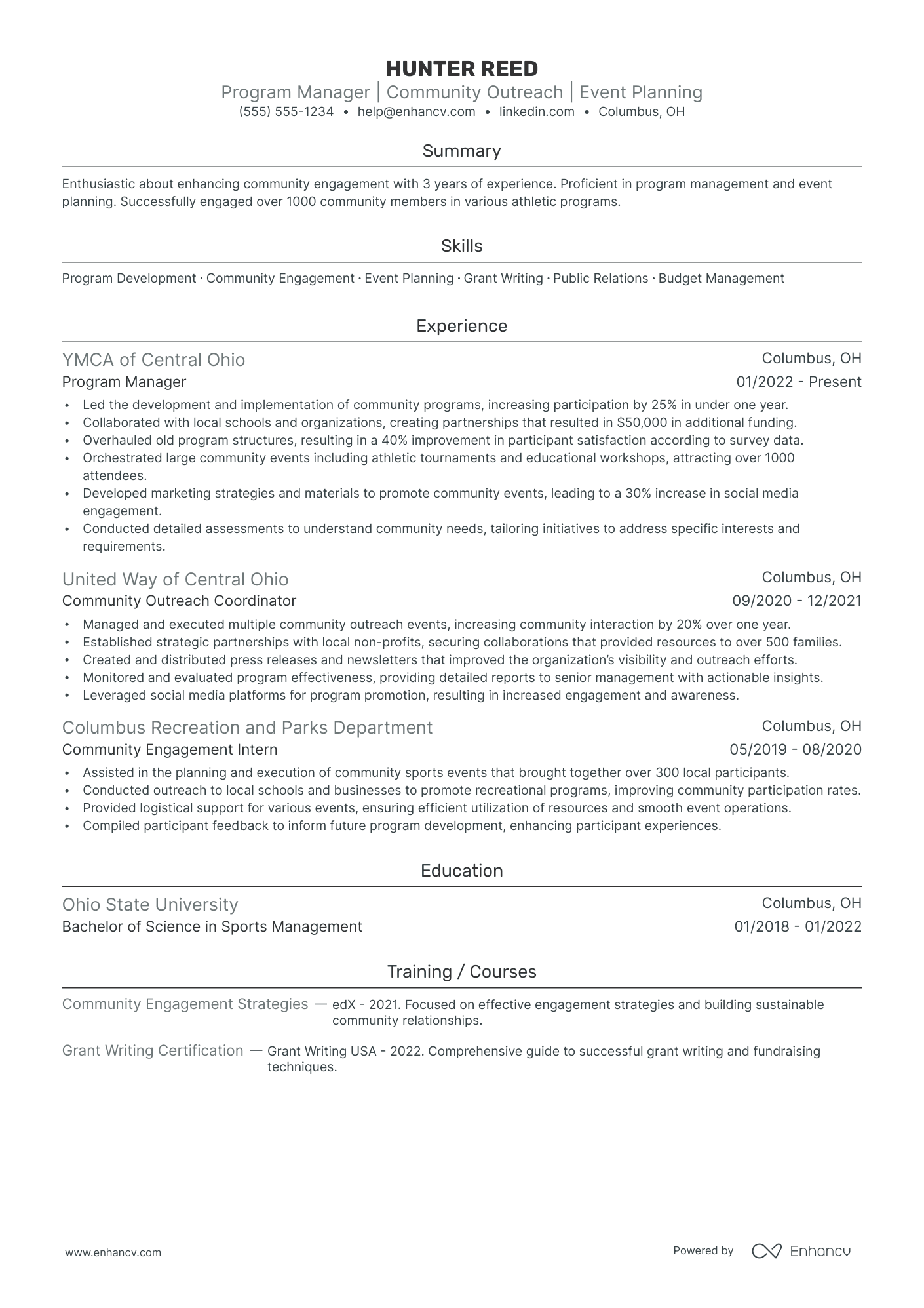 Program Director for Community Outreach Resume Example Resume Example