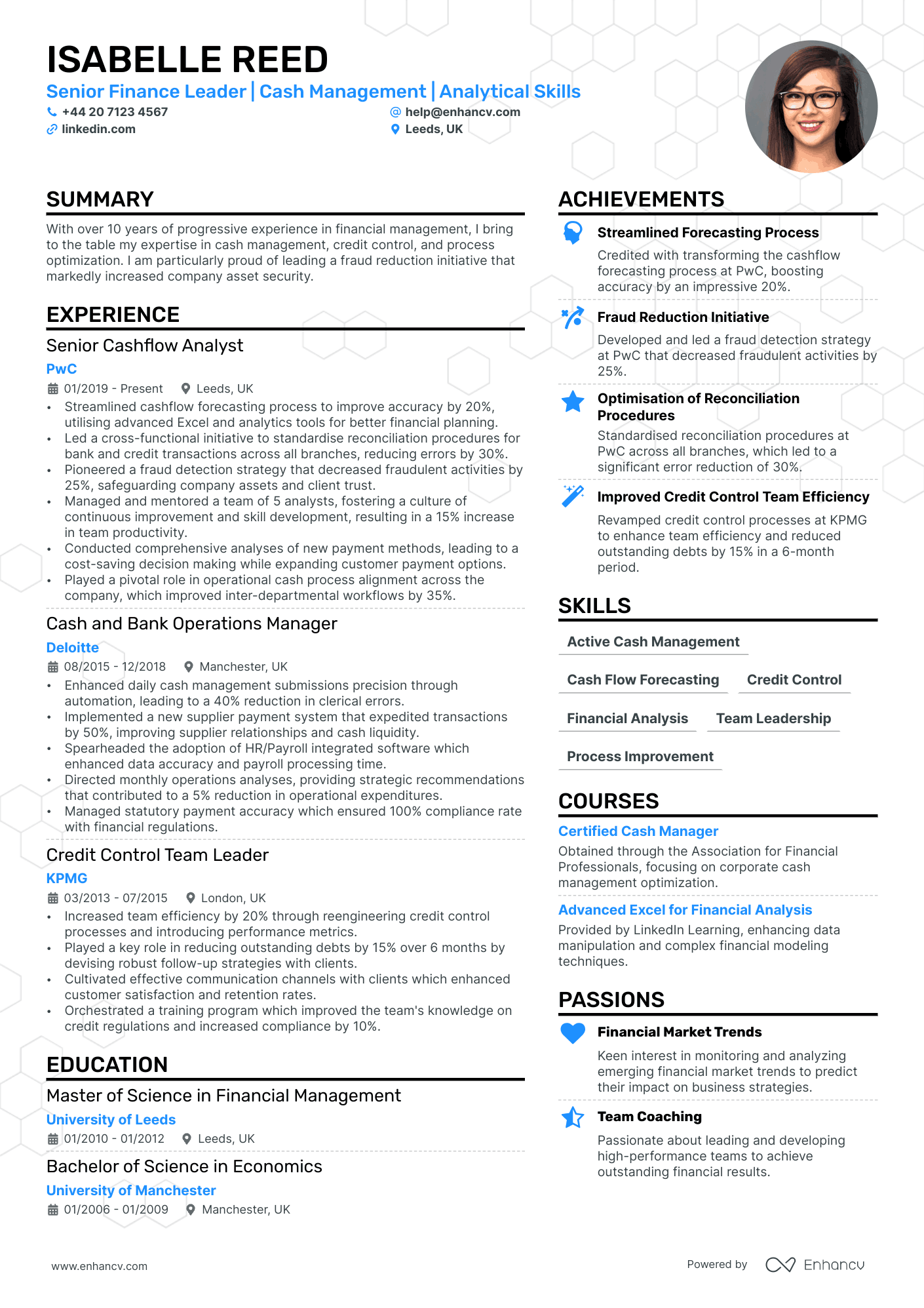 Bank Manager cv example