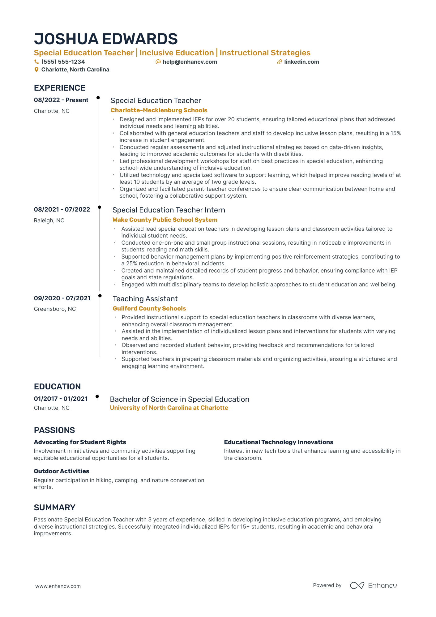 Special Education Teacher Resume Example Resume Example