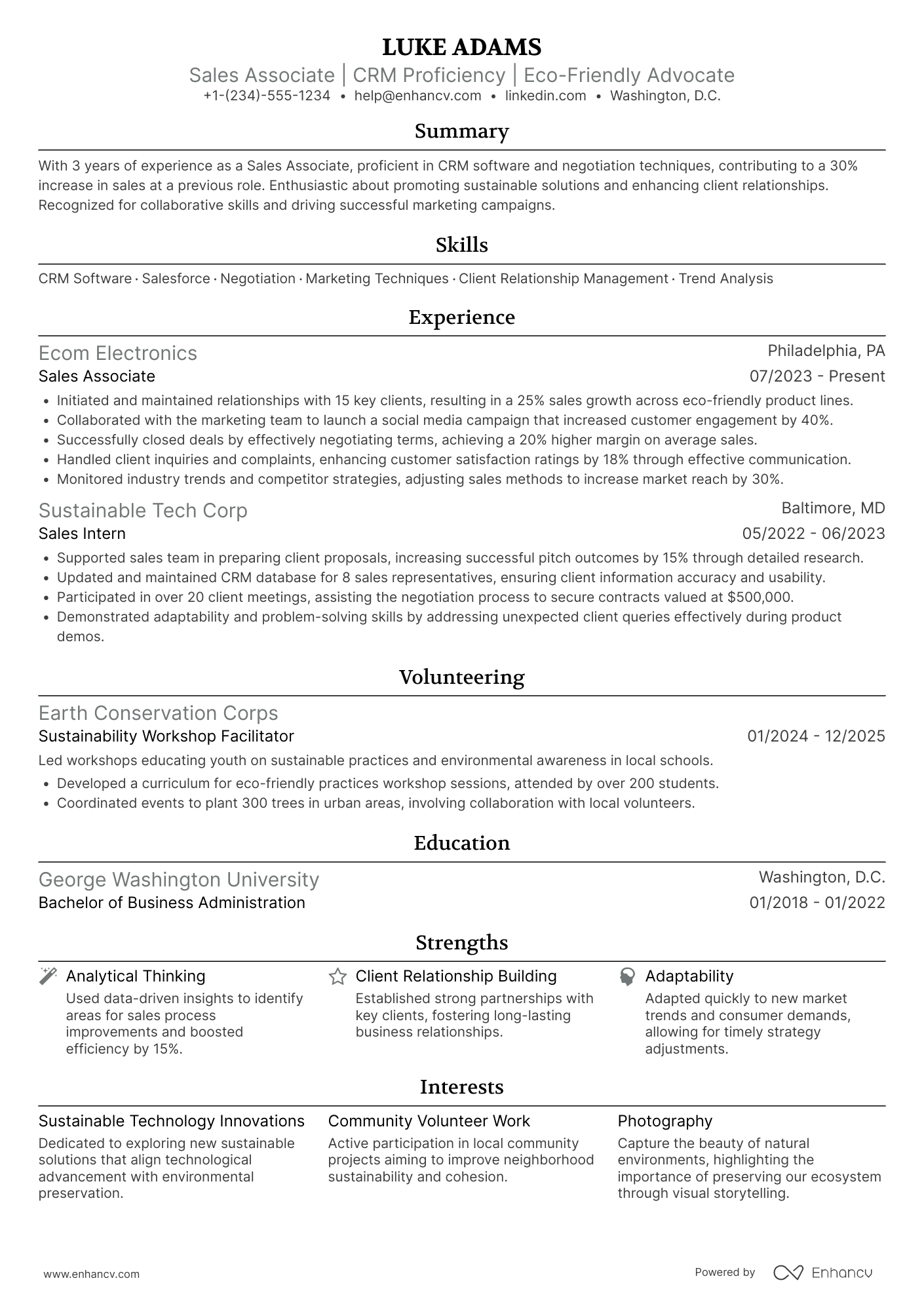 Sales Associate resume example