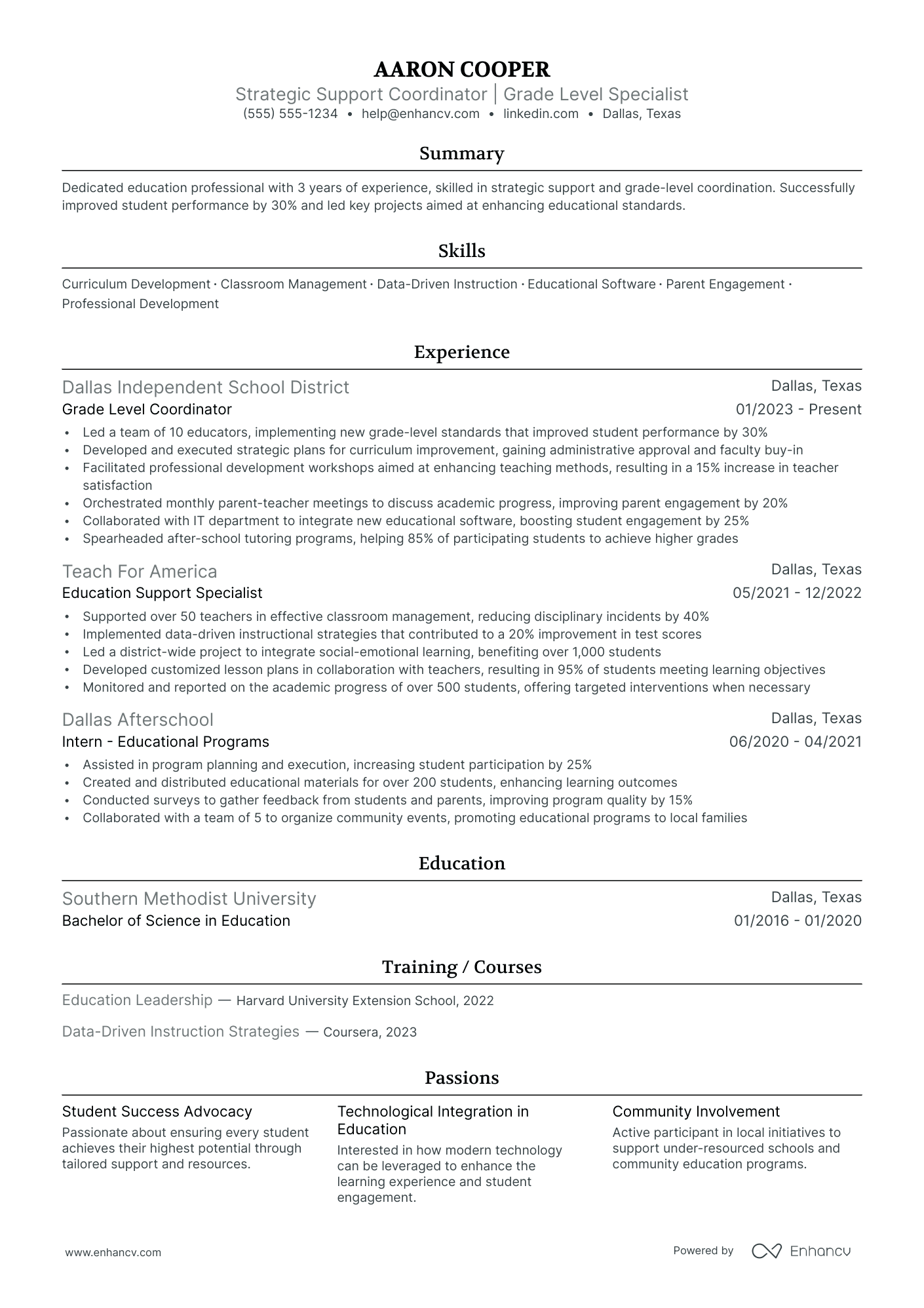 Lead Teacher Resume Example Resume Example