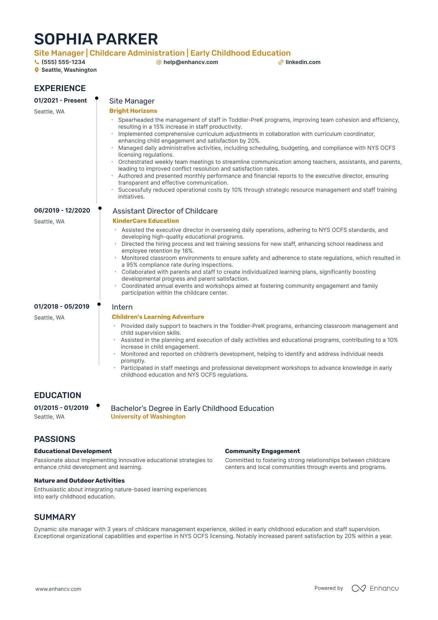 Childcare Service Manager Resume Example Resume Example