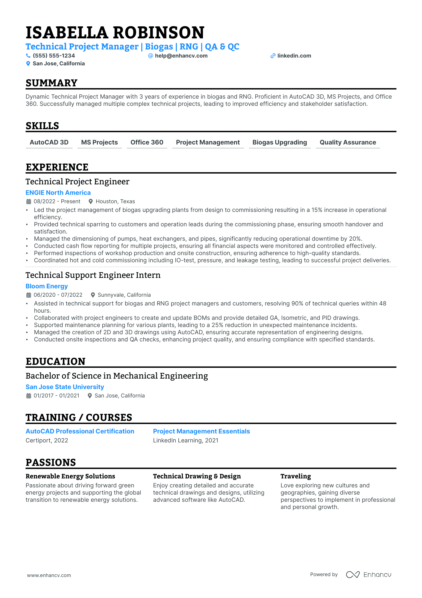 Technical Project Manager Coordinator resume example