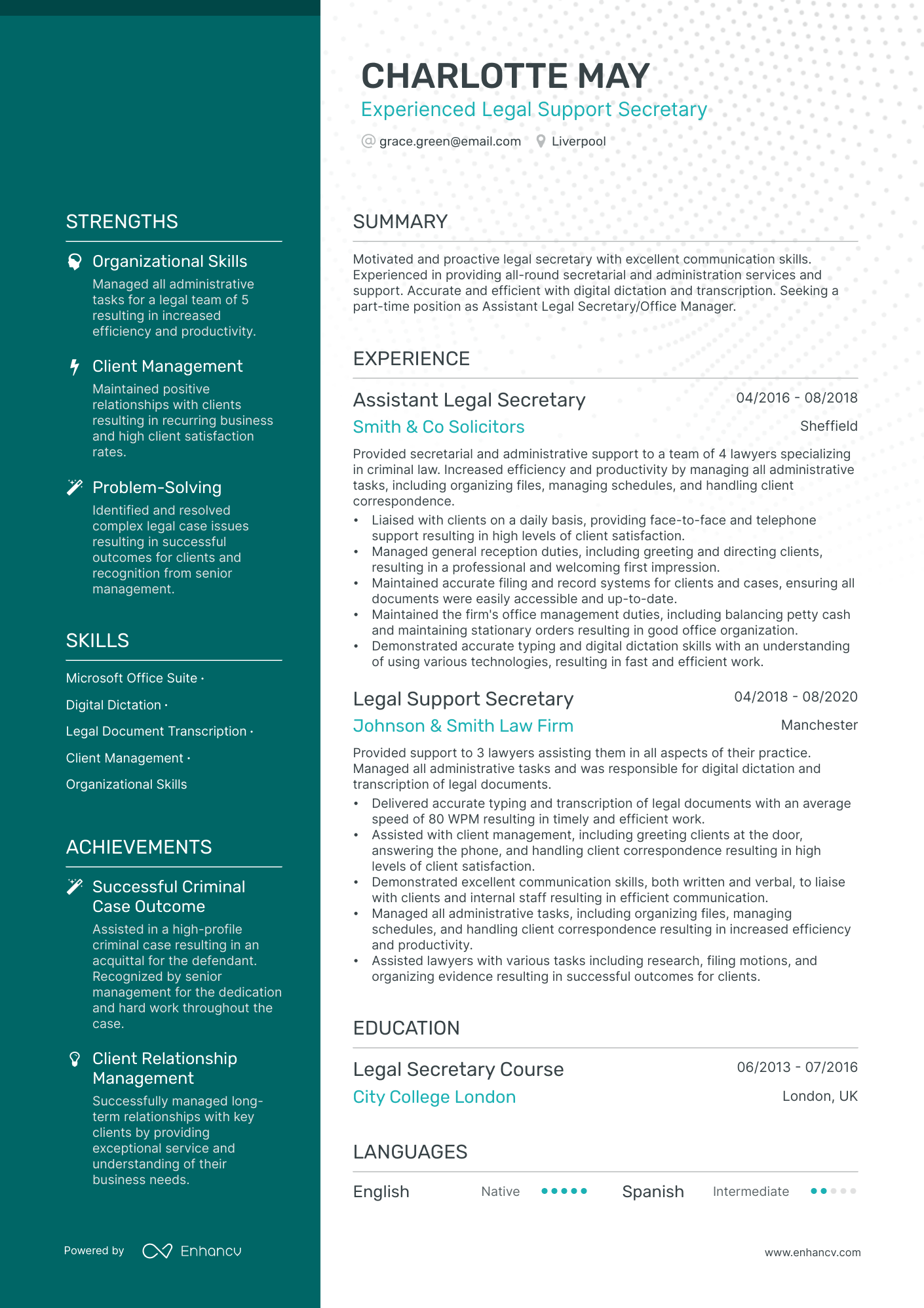 3 Secretary CV Examples for 2024