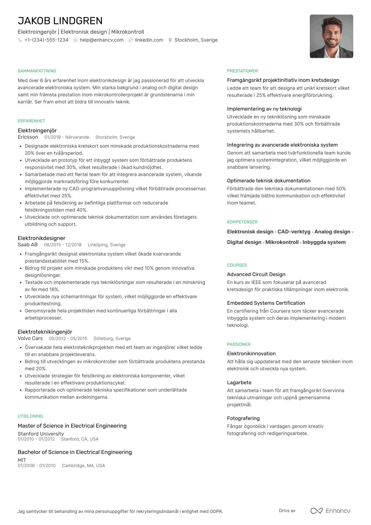 Elektroingenjör CV