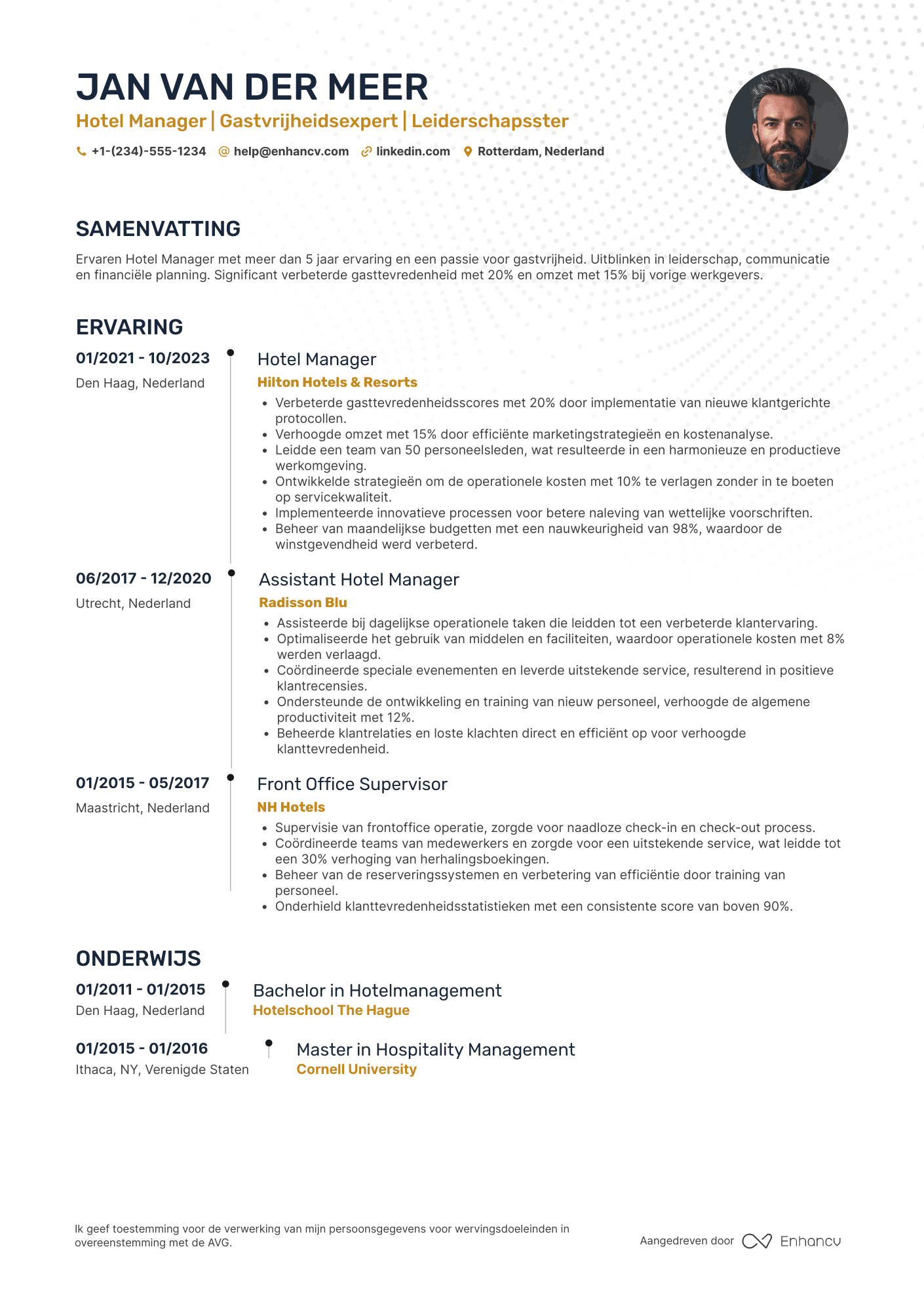 Hotel Management CV
