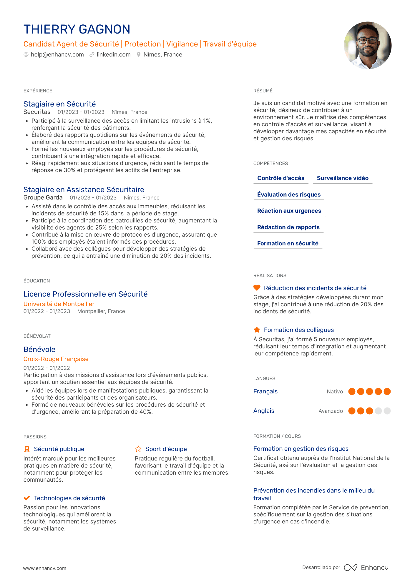 agent securite CV