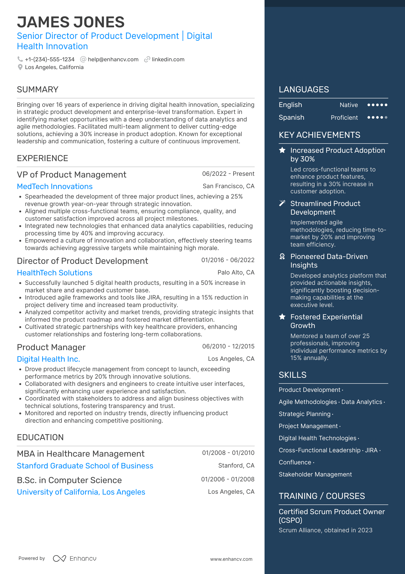 Senior Director resume example