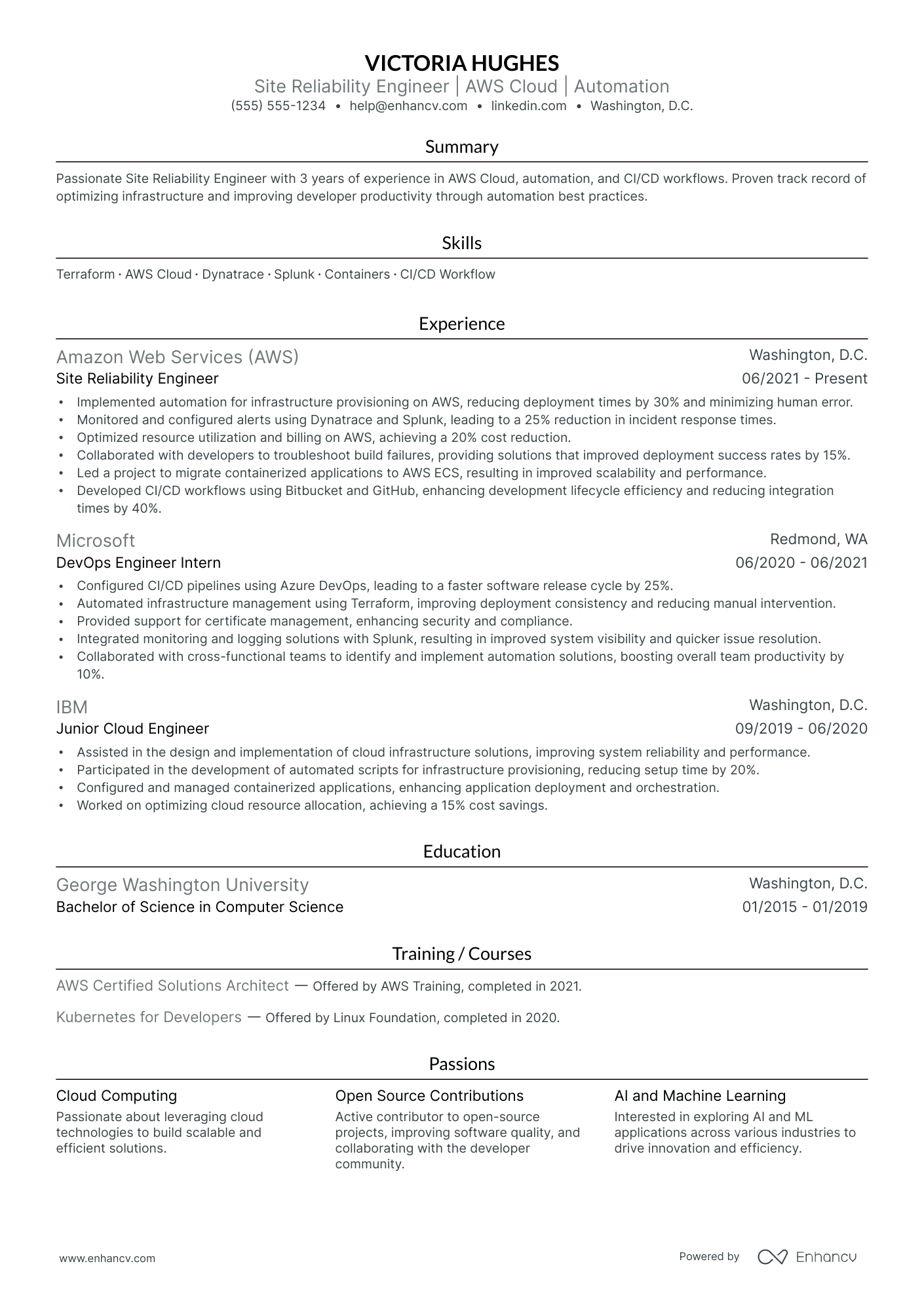 Lead Site Reliability Engineer resume example