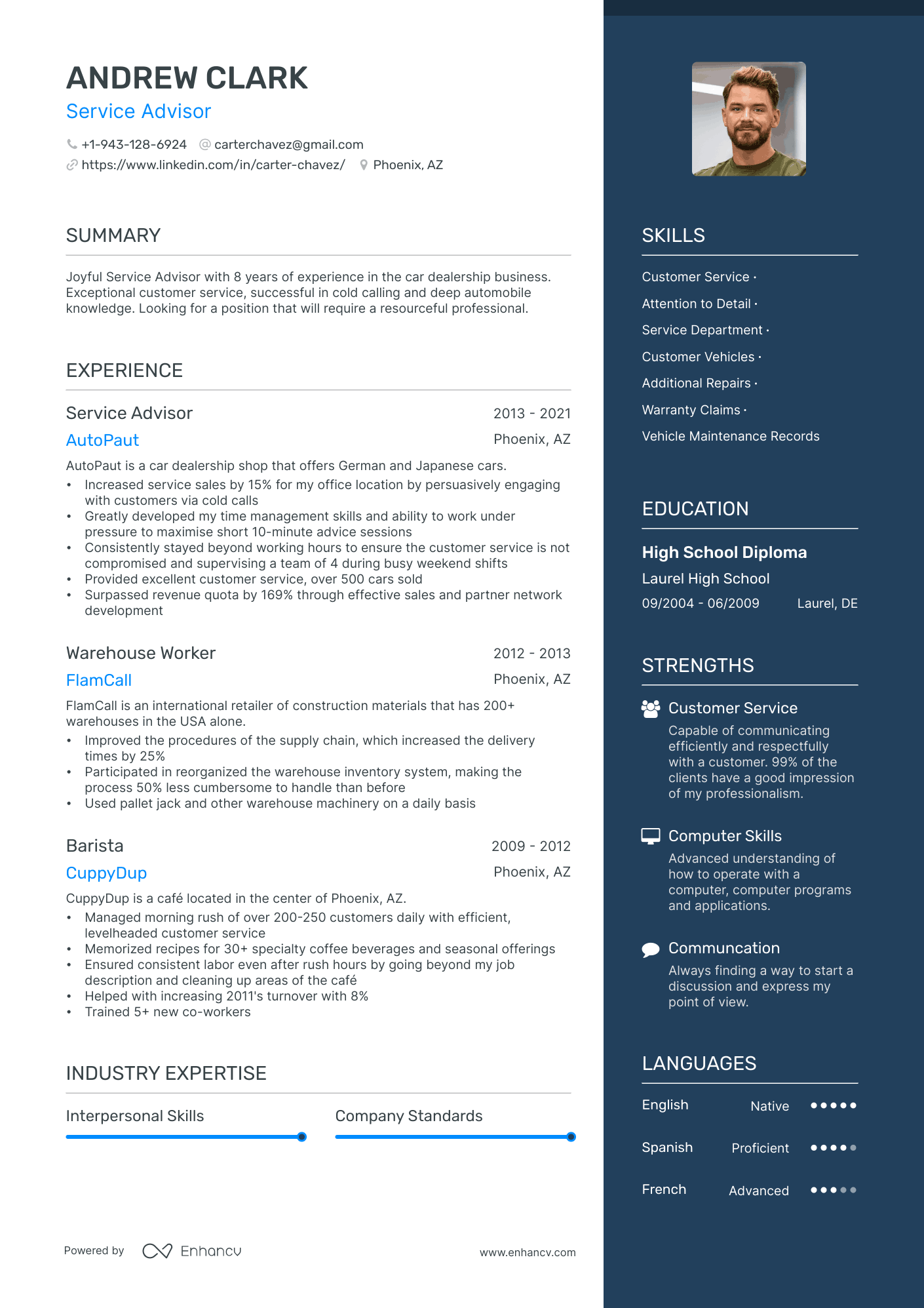 5 Service Advisor Resume Examples & Guide for 2024