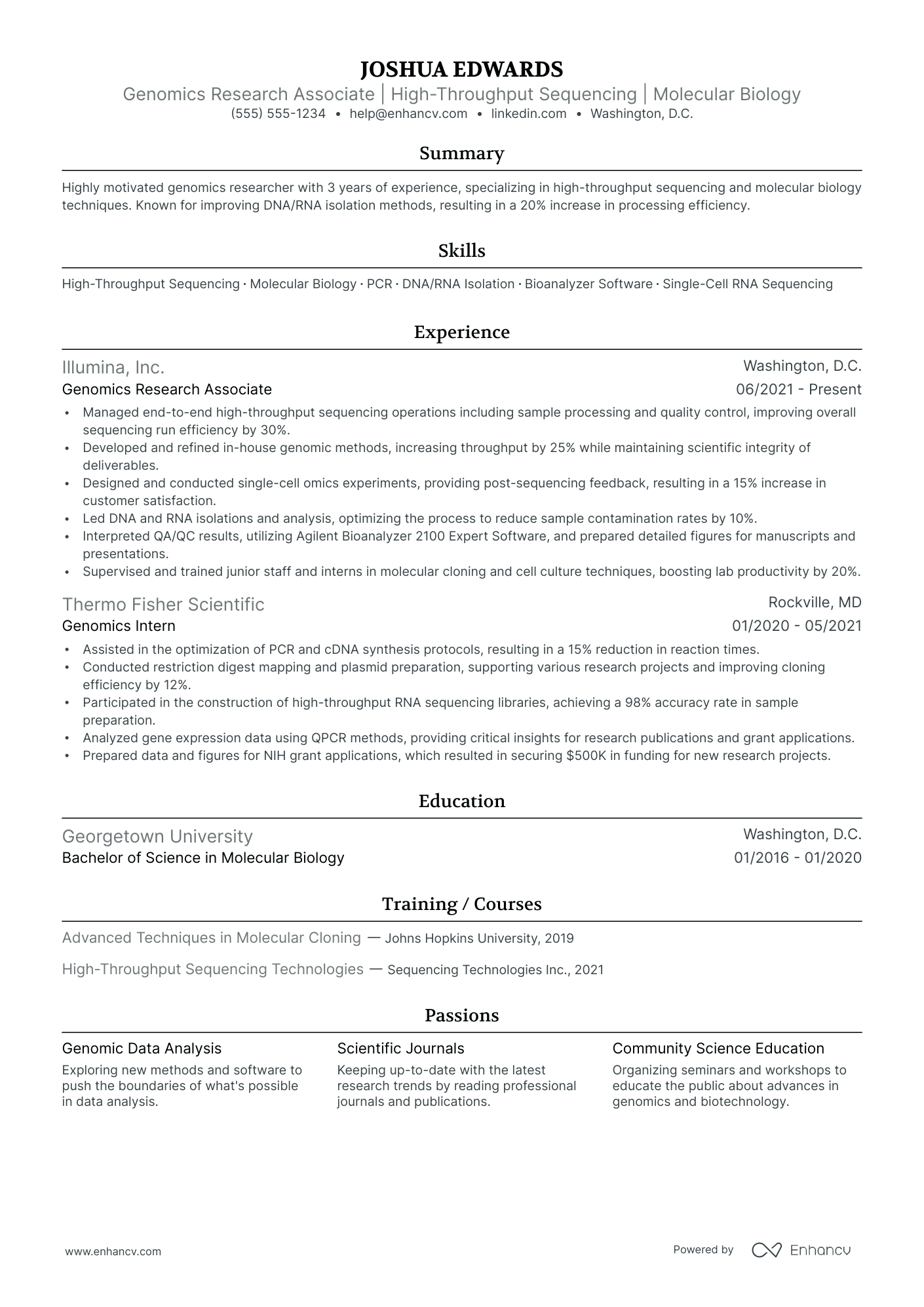 Lead Research Scientist resume example