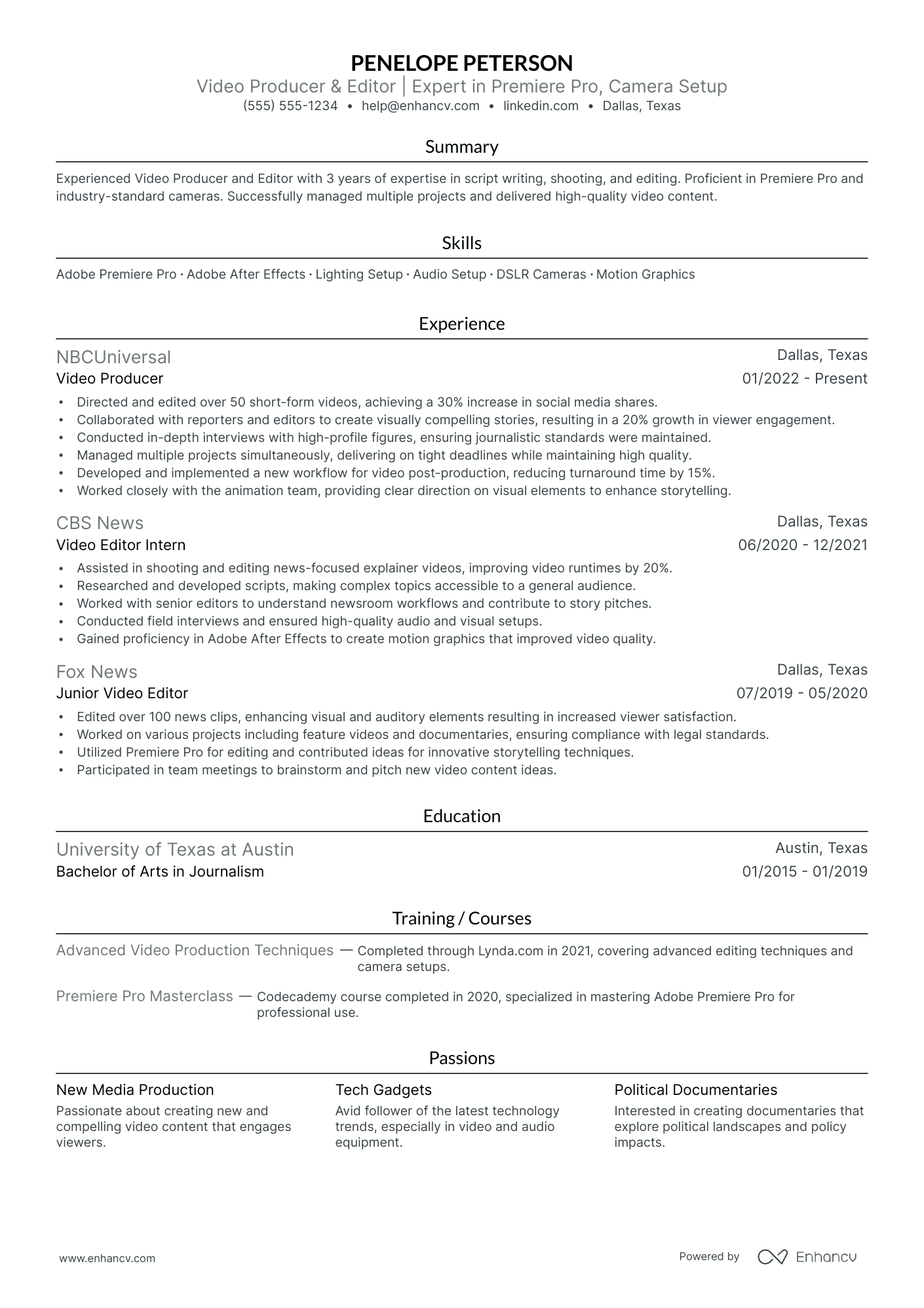 Senior Journalist Resume Example Resume Example