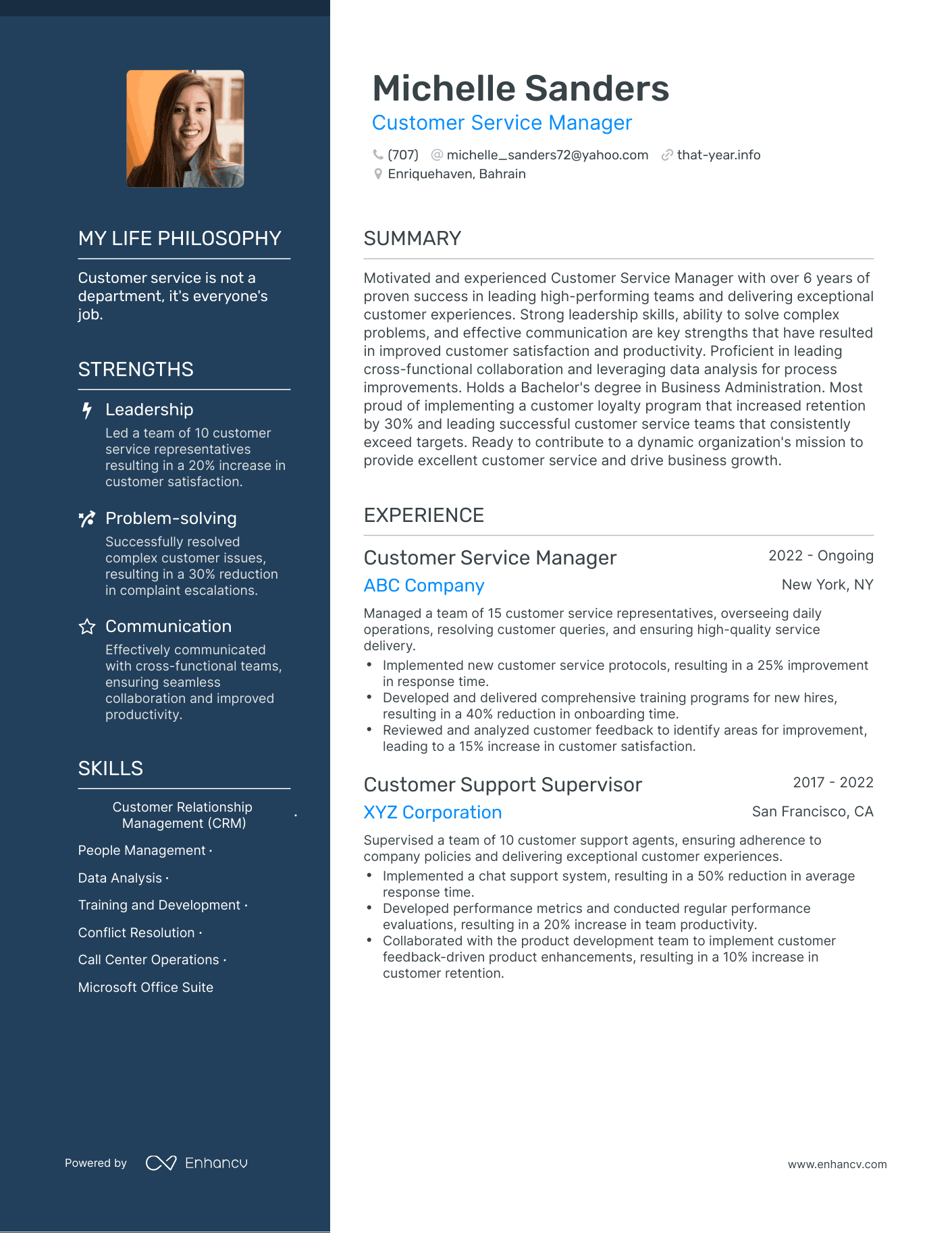 3 Customer Service Manager Resume Examples How To Guide For 2024