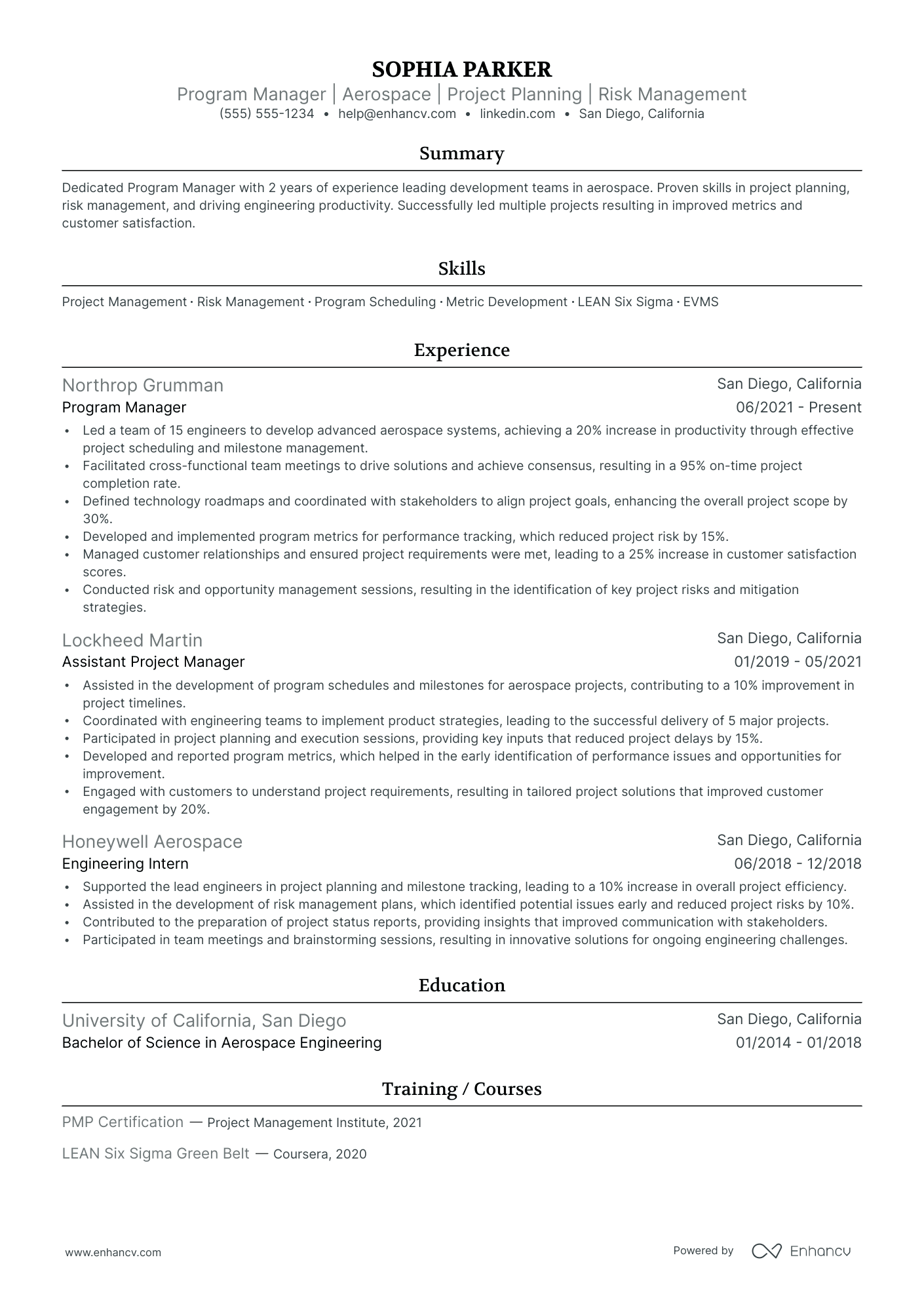 Lead Project Engineer resume example