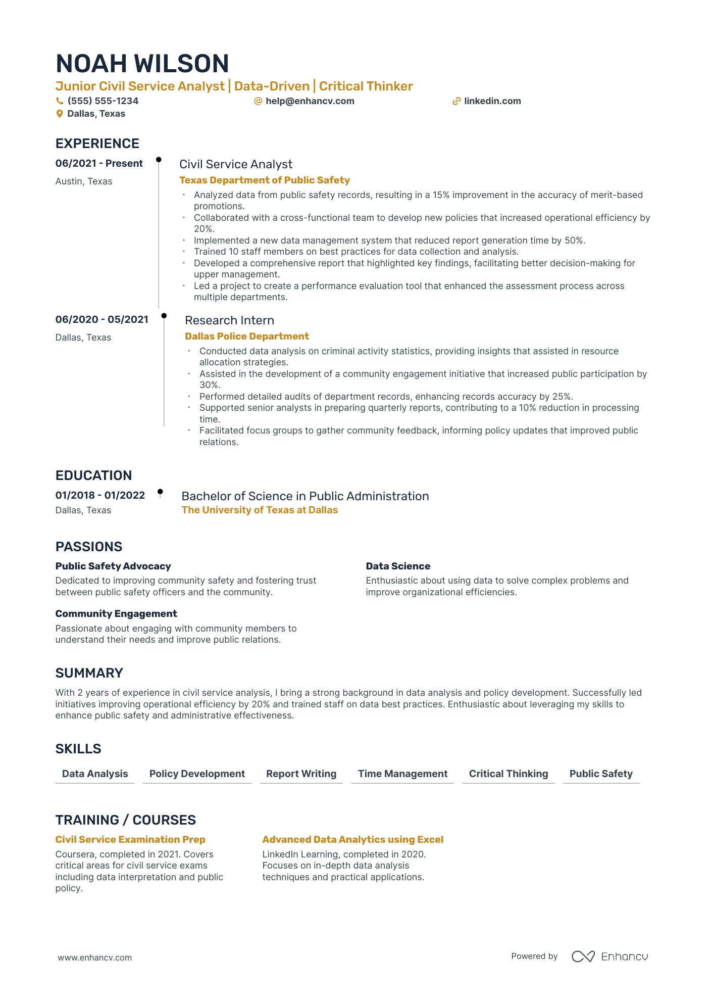 Human Resources Consultant resume example