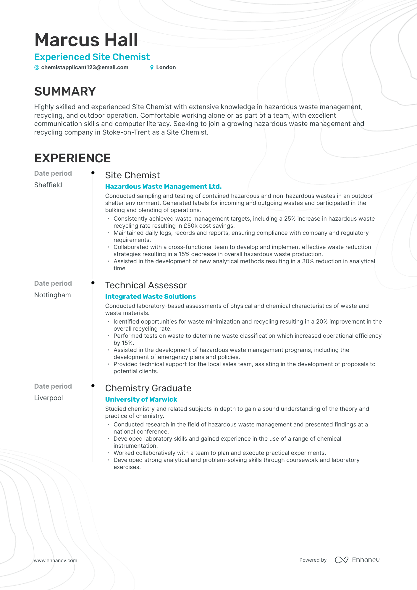 3 Chemist CV Examples for 2023