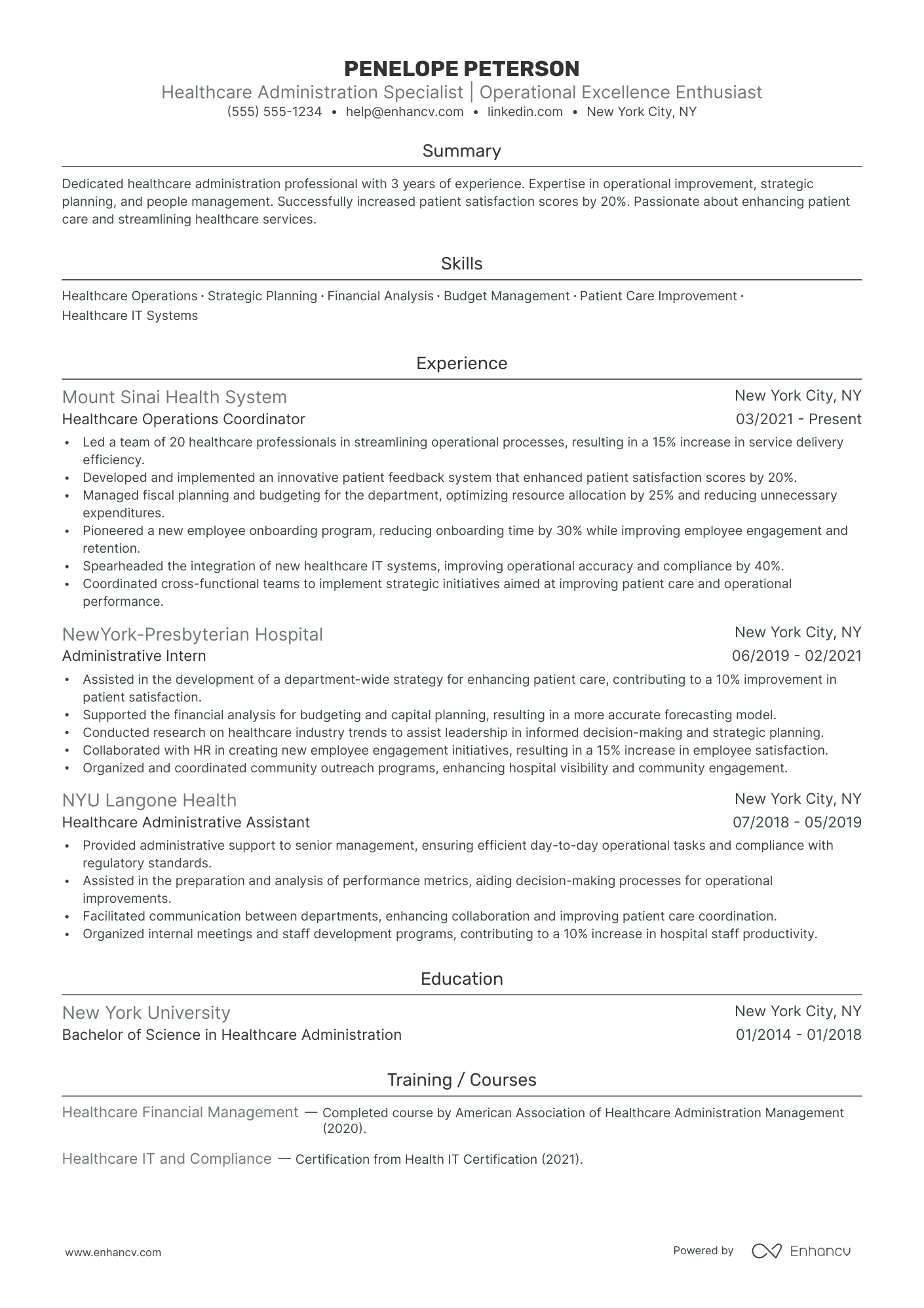 Chief Administrative Officer - Healthcare Industry Resume Example Resume Example