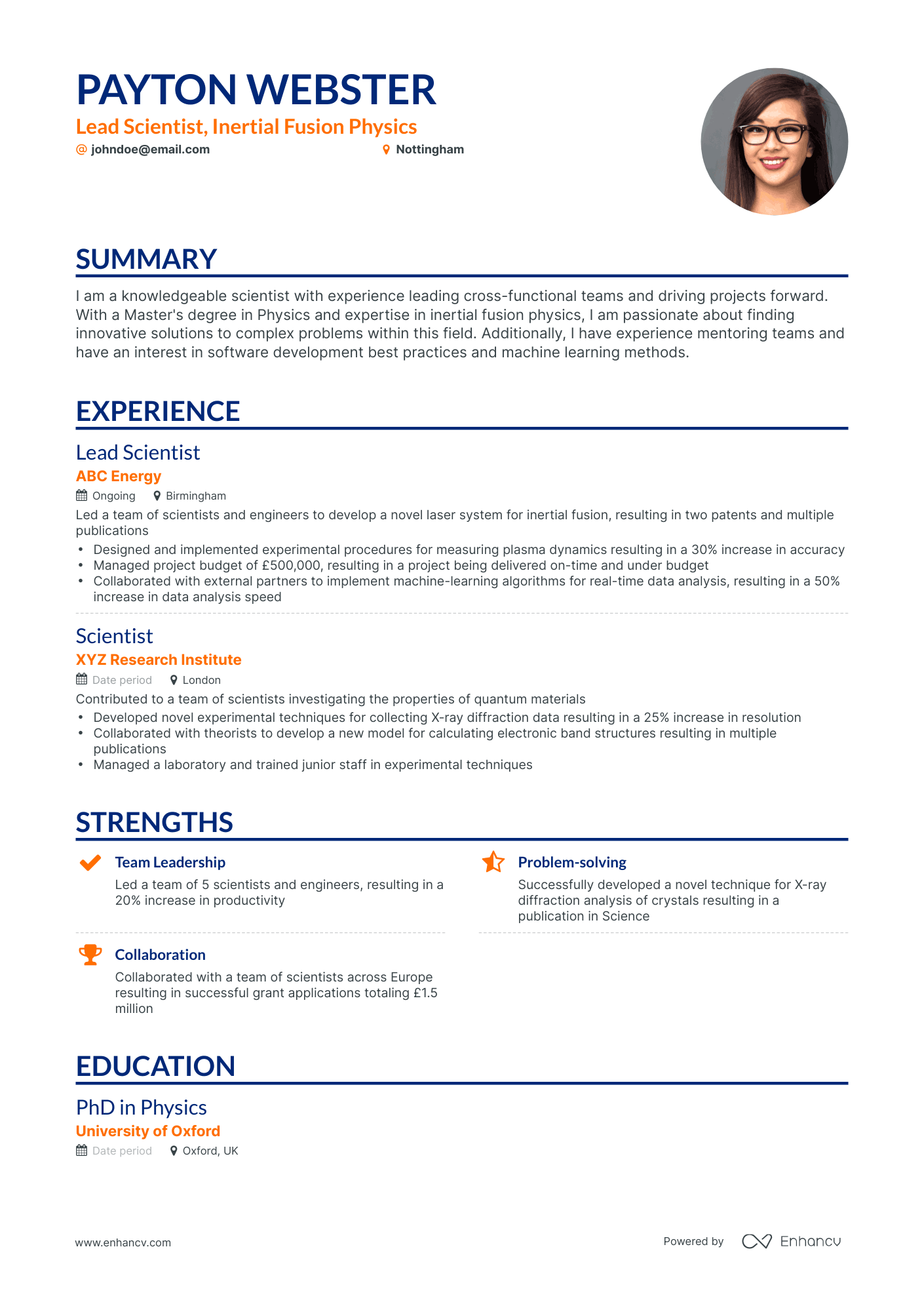 3 Scientist CV Examples for 2023