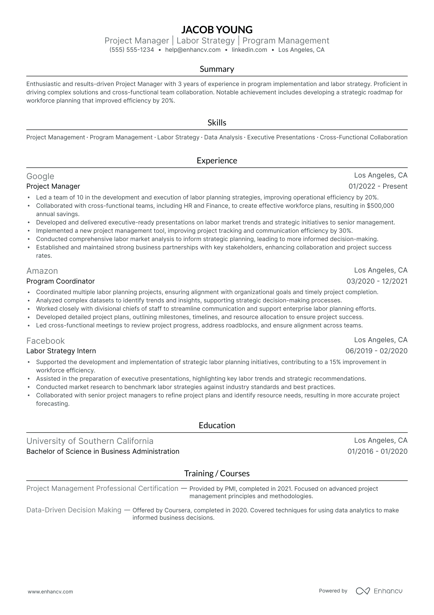 Senior Chief of Staff resume example