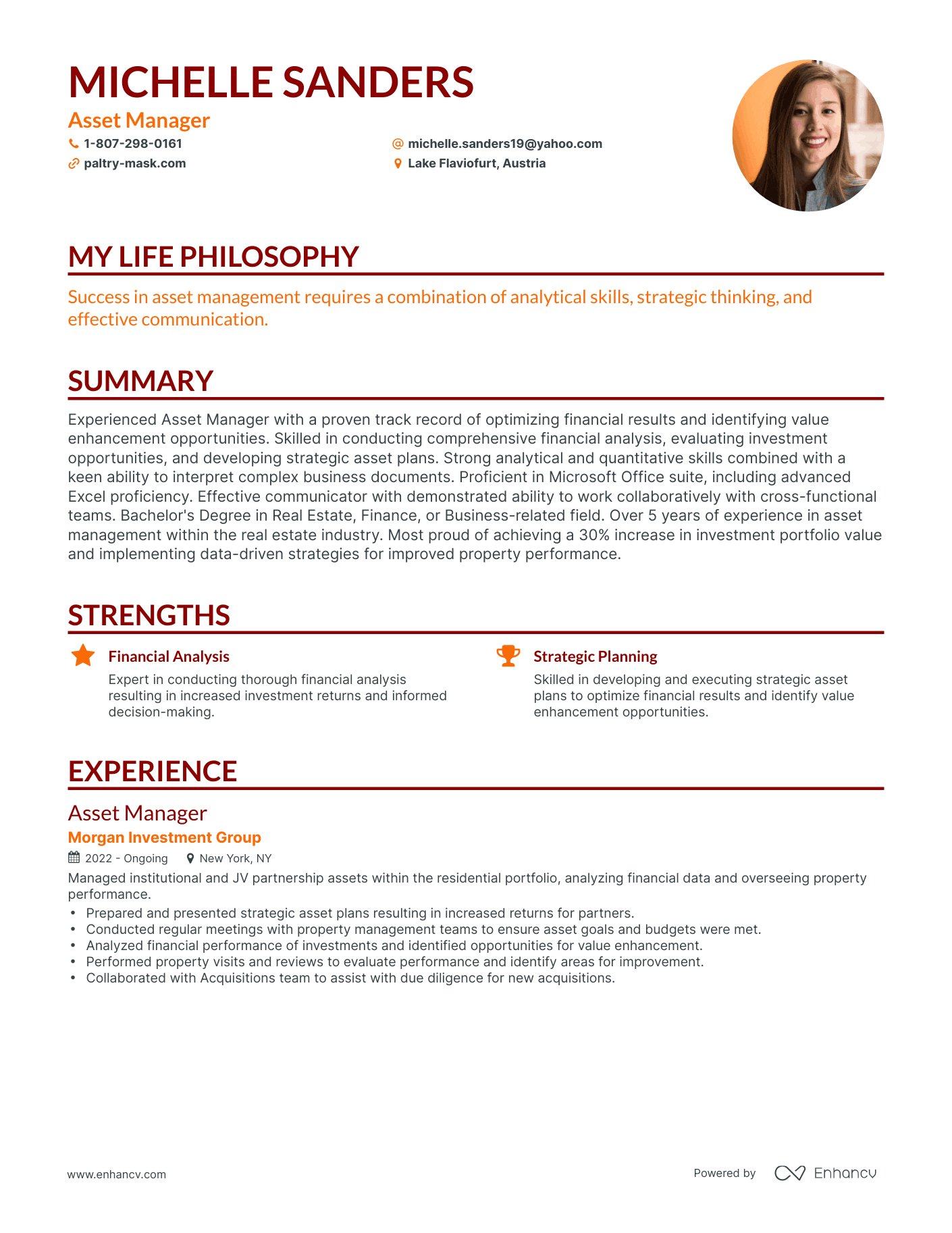 Creative Asset Manager Resume Example