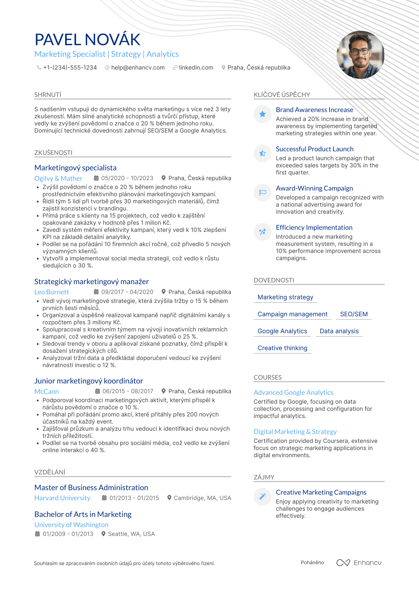 Specialista marketingu CV