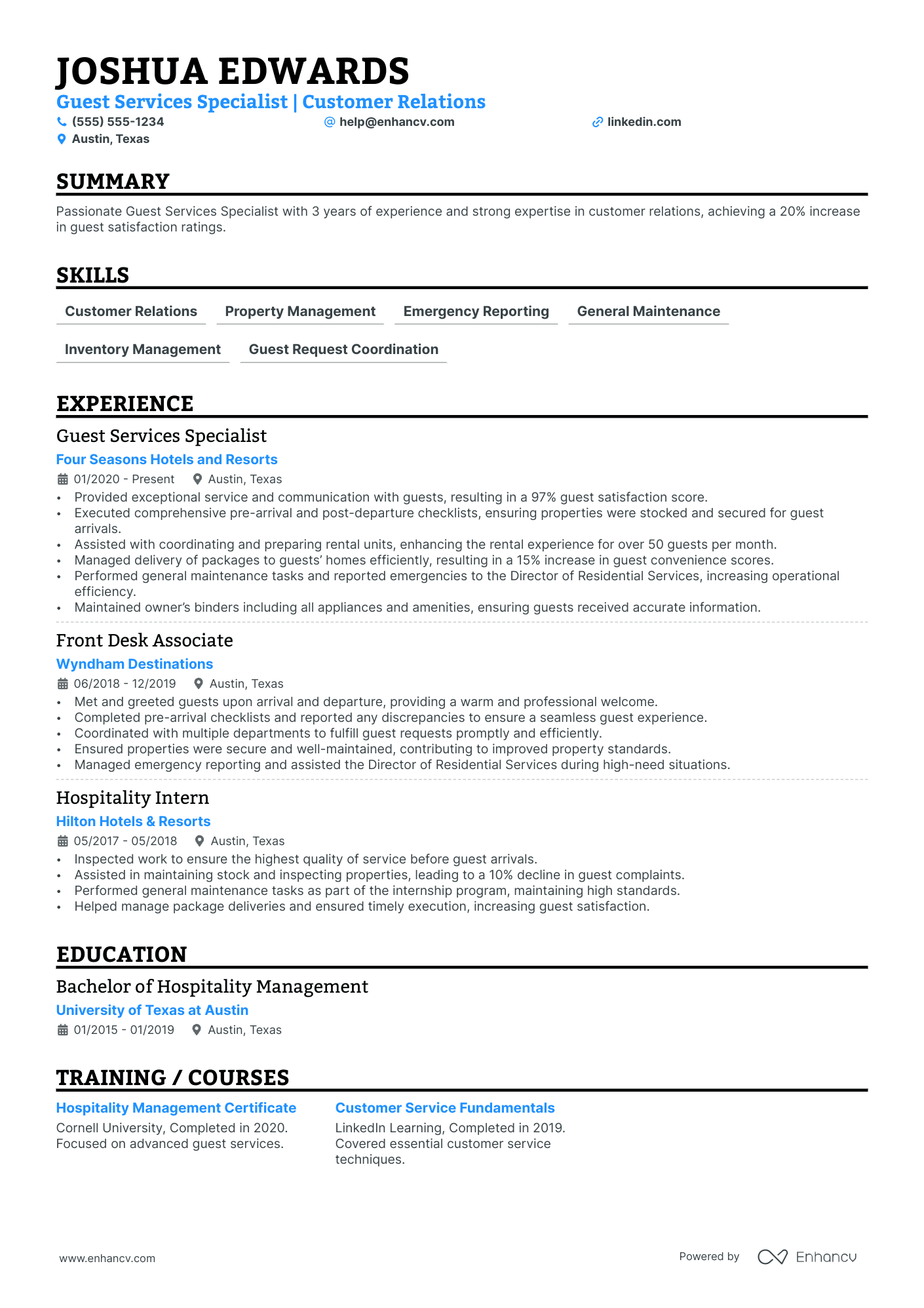 Residential Delivery Driver resume example