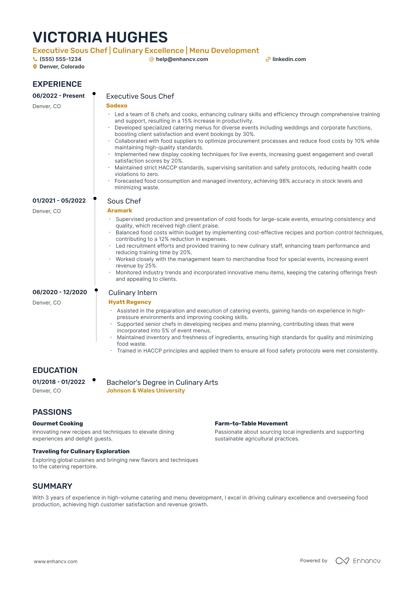 Executive Catering Chef Resume Example Resume Example