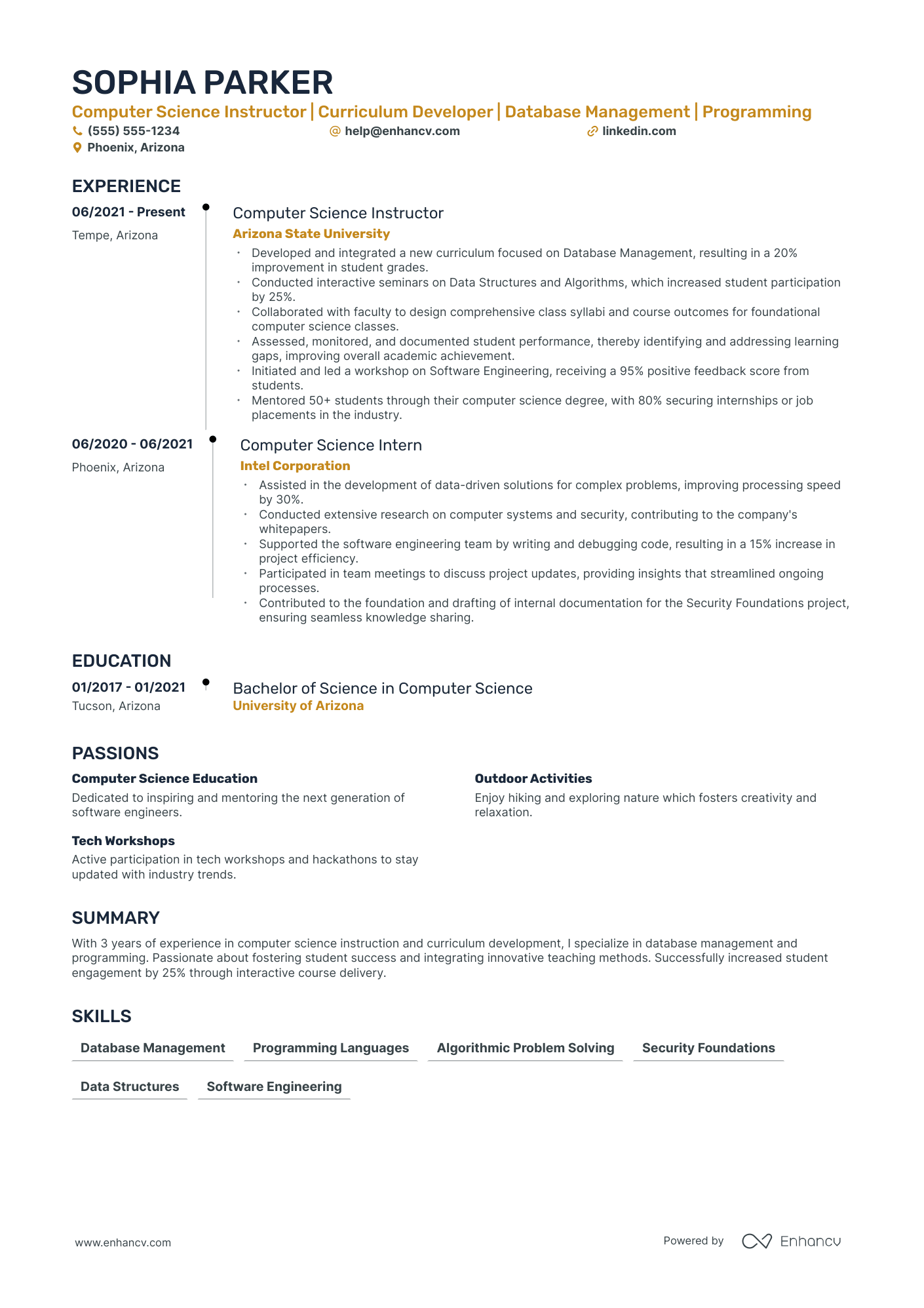 Computer Science Associate Resume Example Resume Example