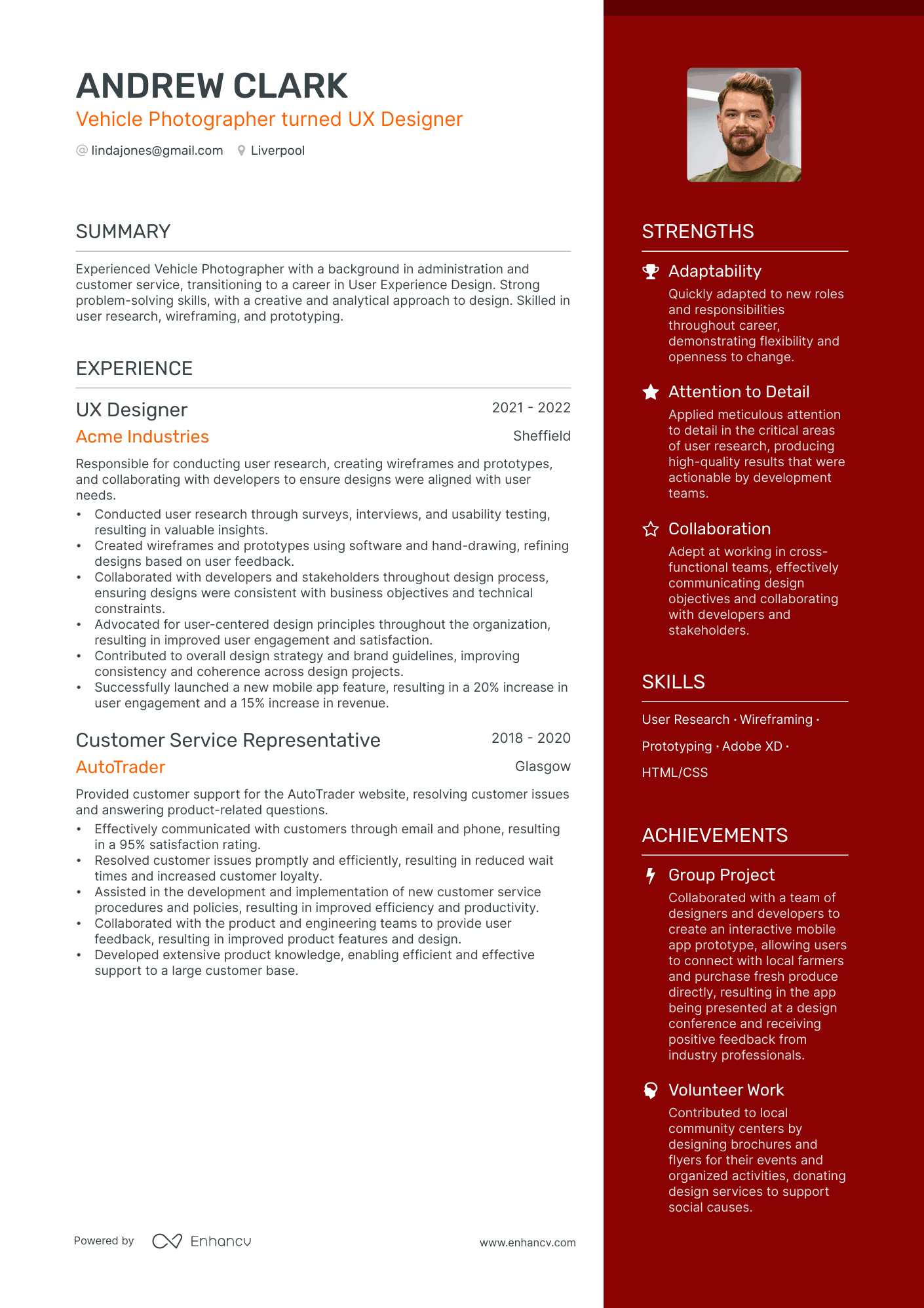 3 Photographer CV Examples for 2024