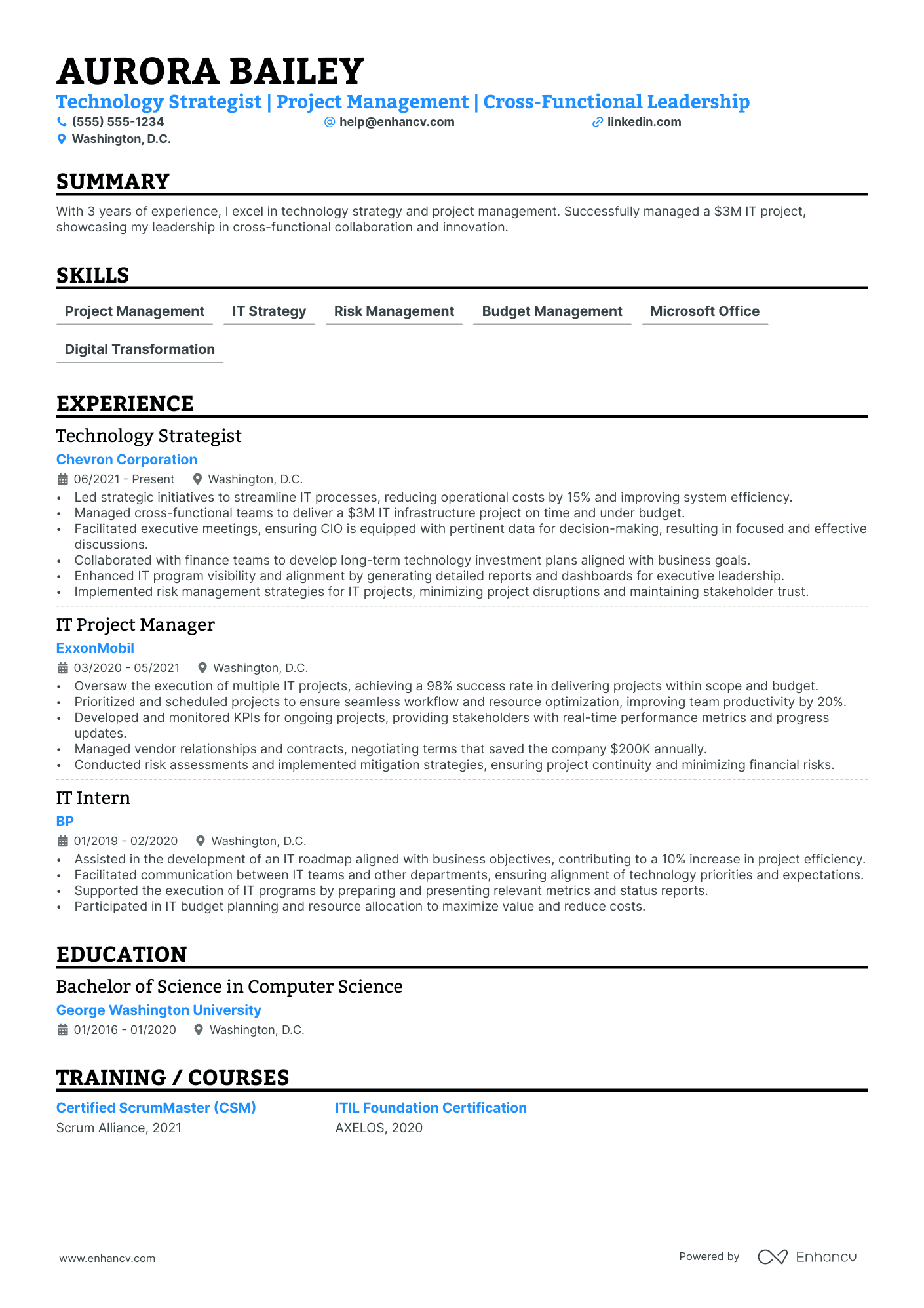 Chief of Staff - Technology Resume Example Resume Example