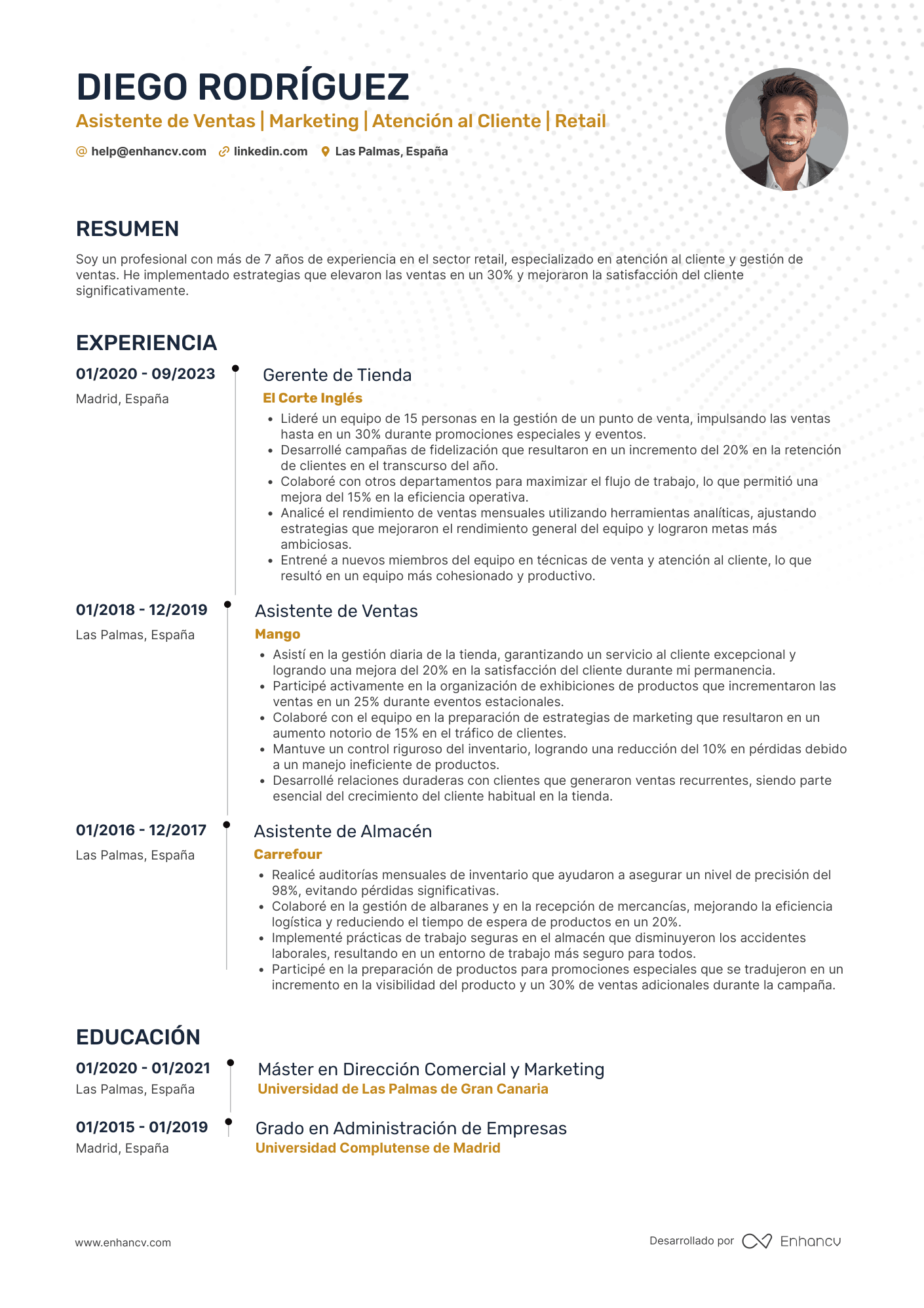 dependienta CV