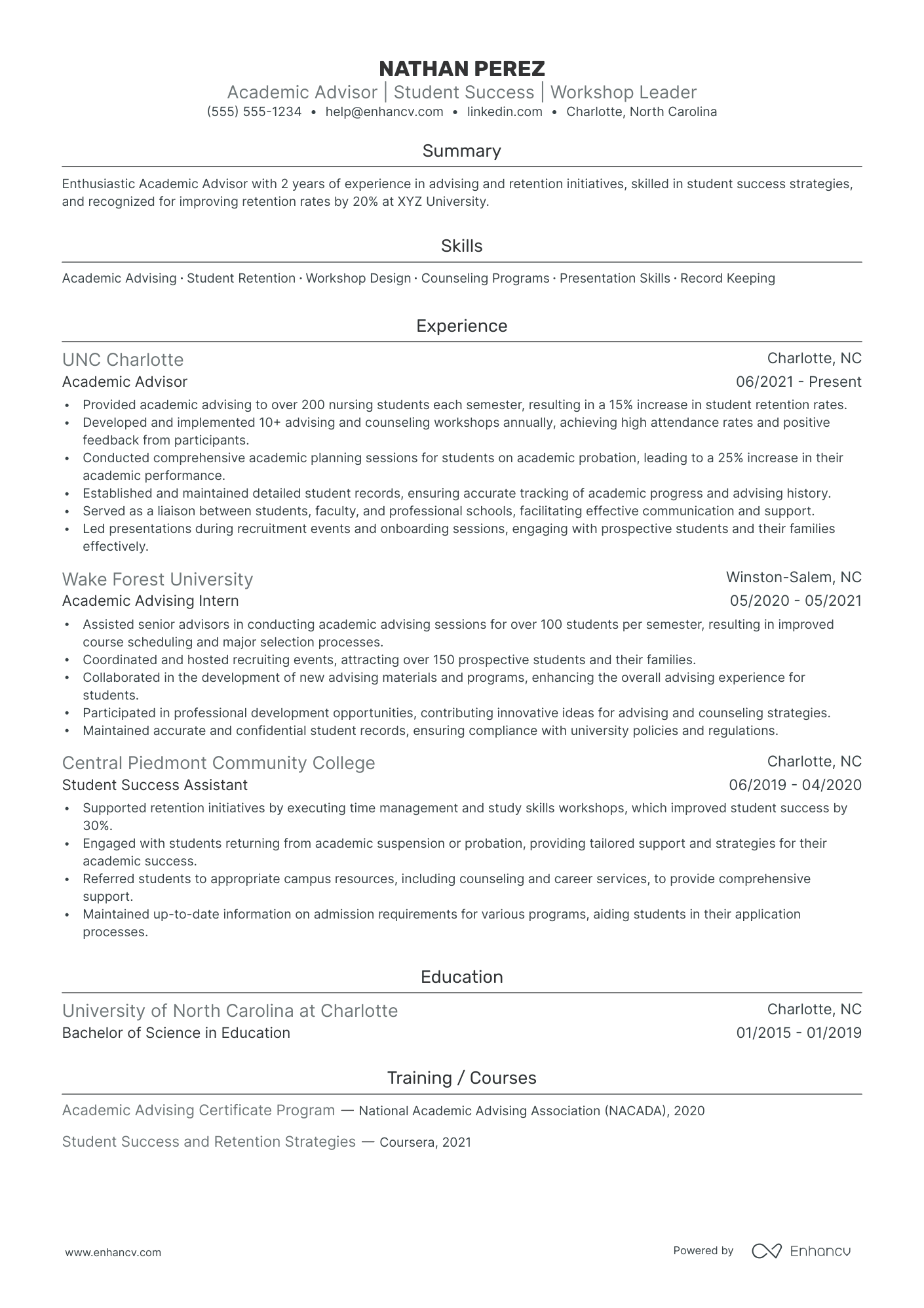 Education Advisor Resume Example Resume Example