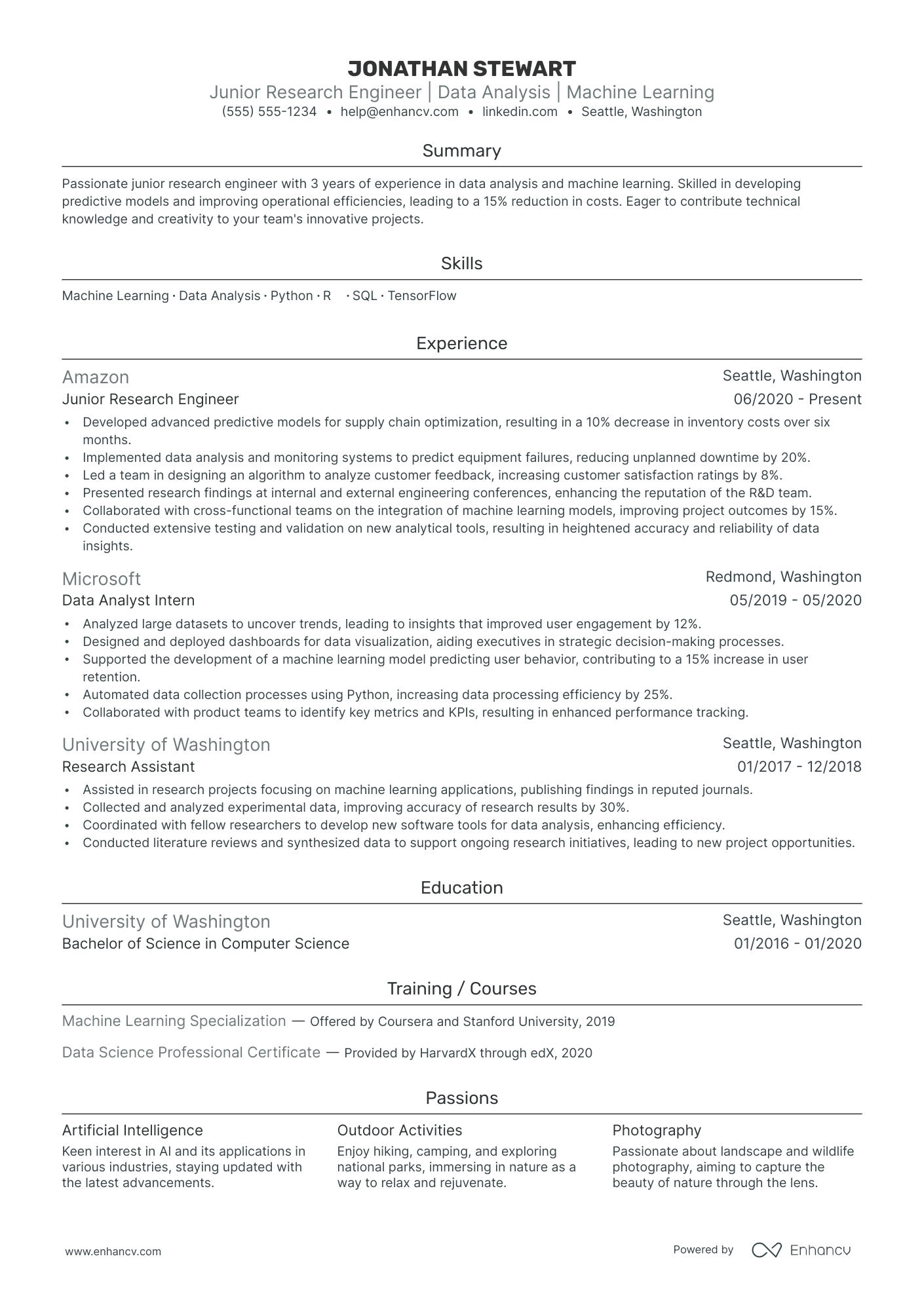 Electrical Research Engineer resume example