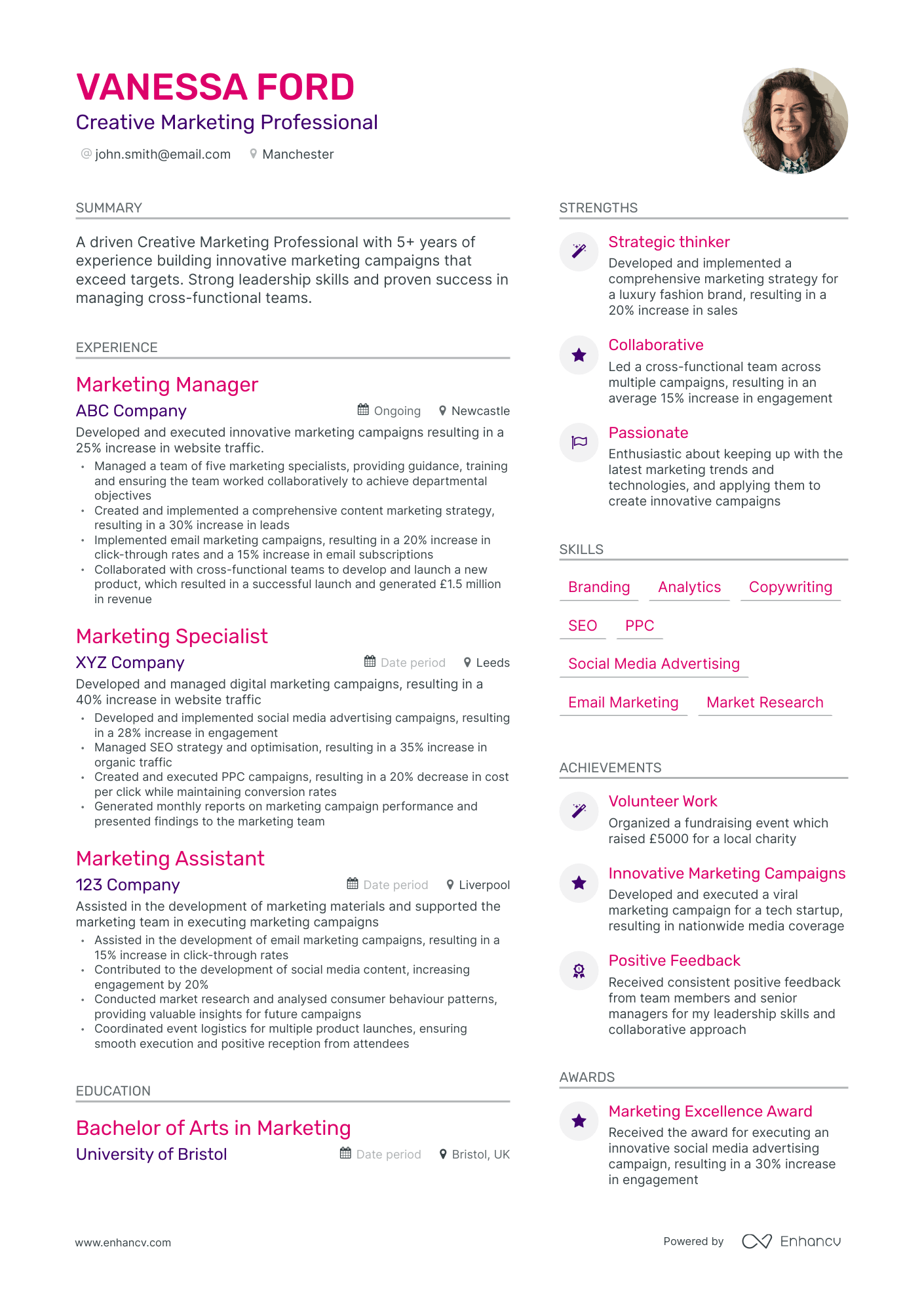 3 Creative Marketing CV Examples for 2023