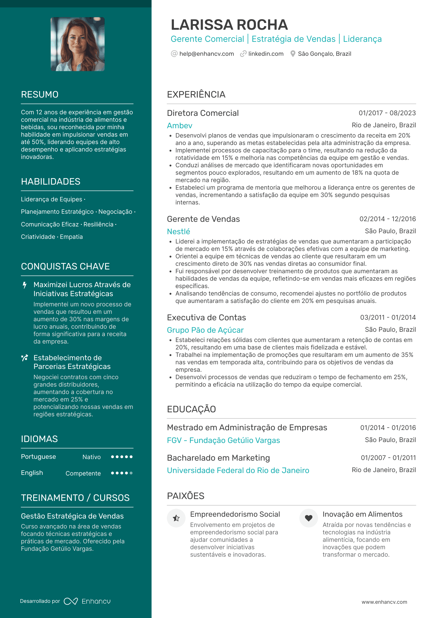 Gerente Comercial CV
