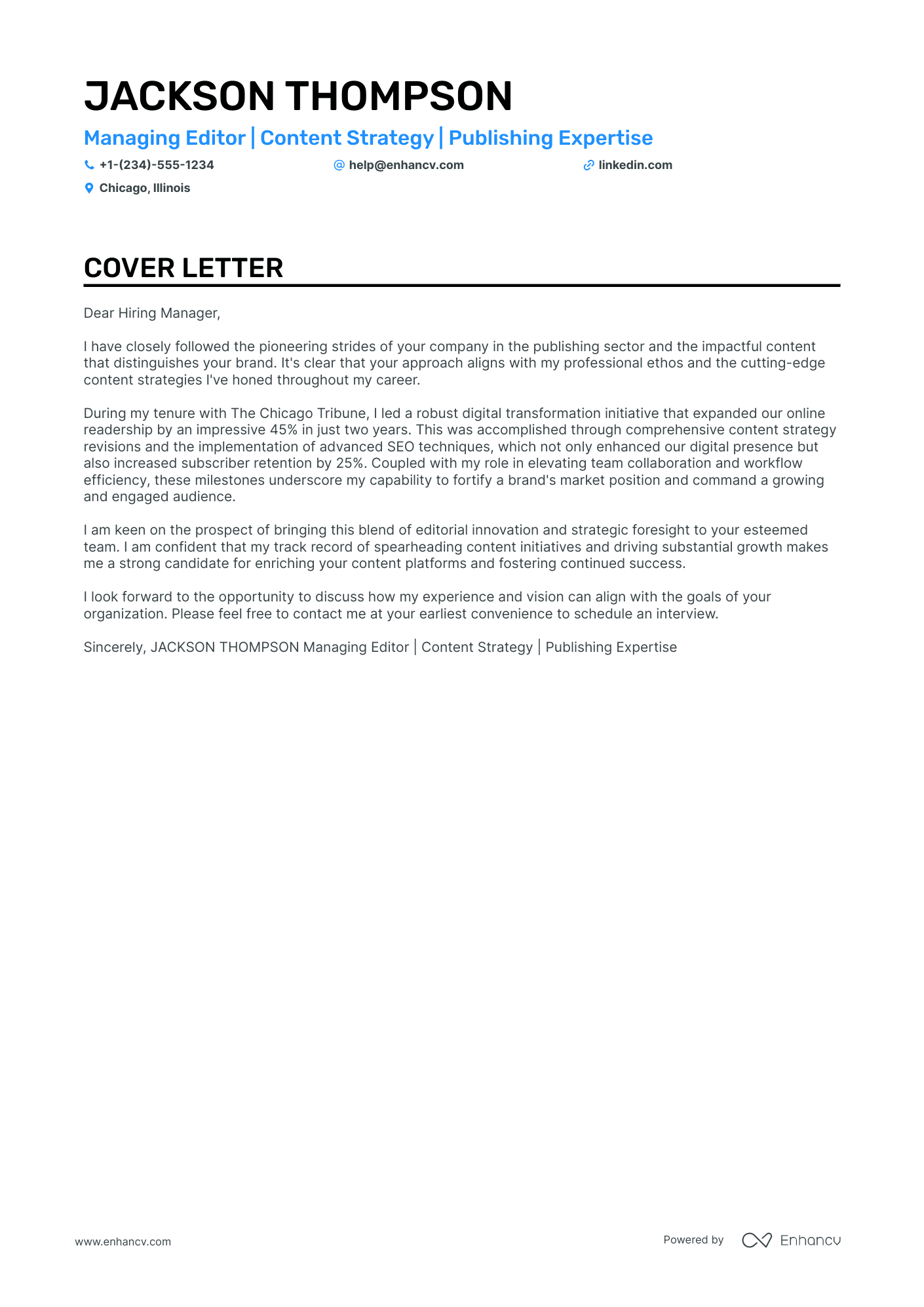 Editor cover letter