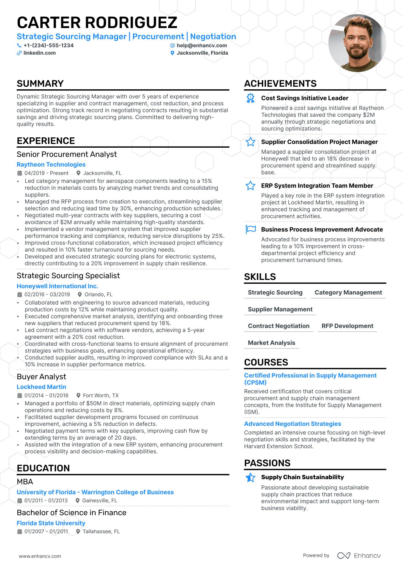 Strategic Sourcing Manager resume example