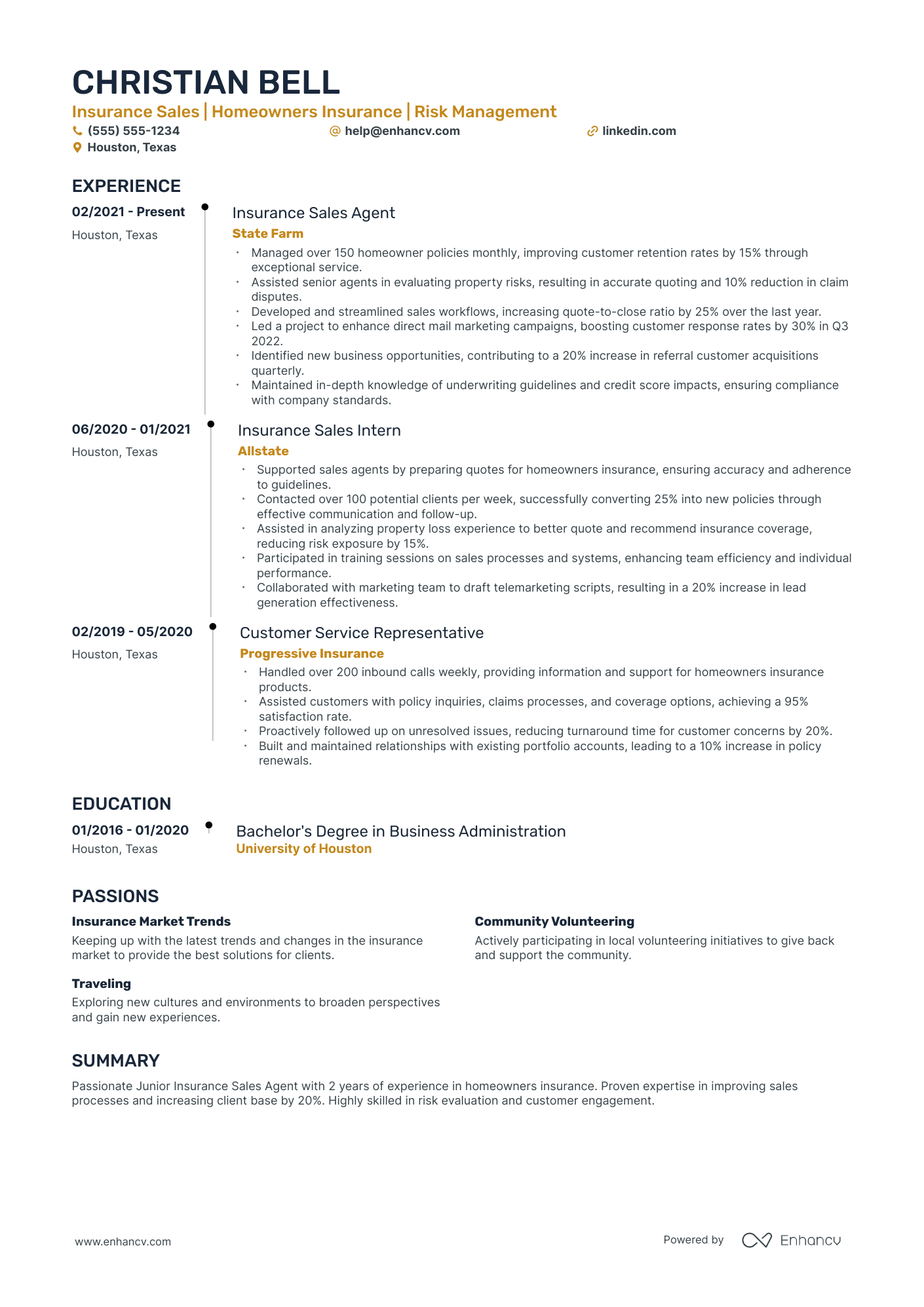 Direct Insurance Agent Resume Example Resume Example