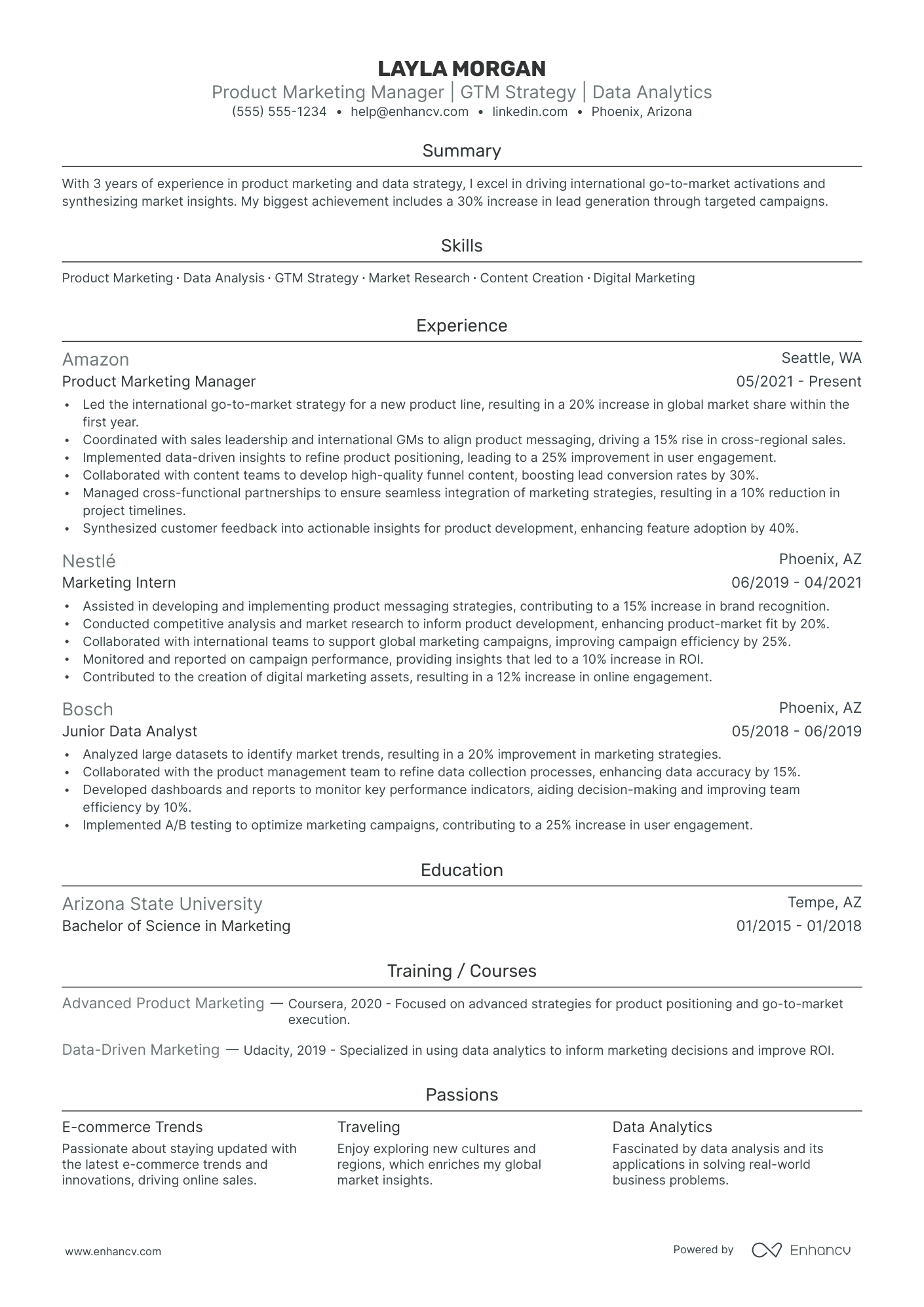 Marketing Team Lead resume example