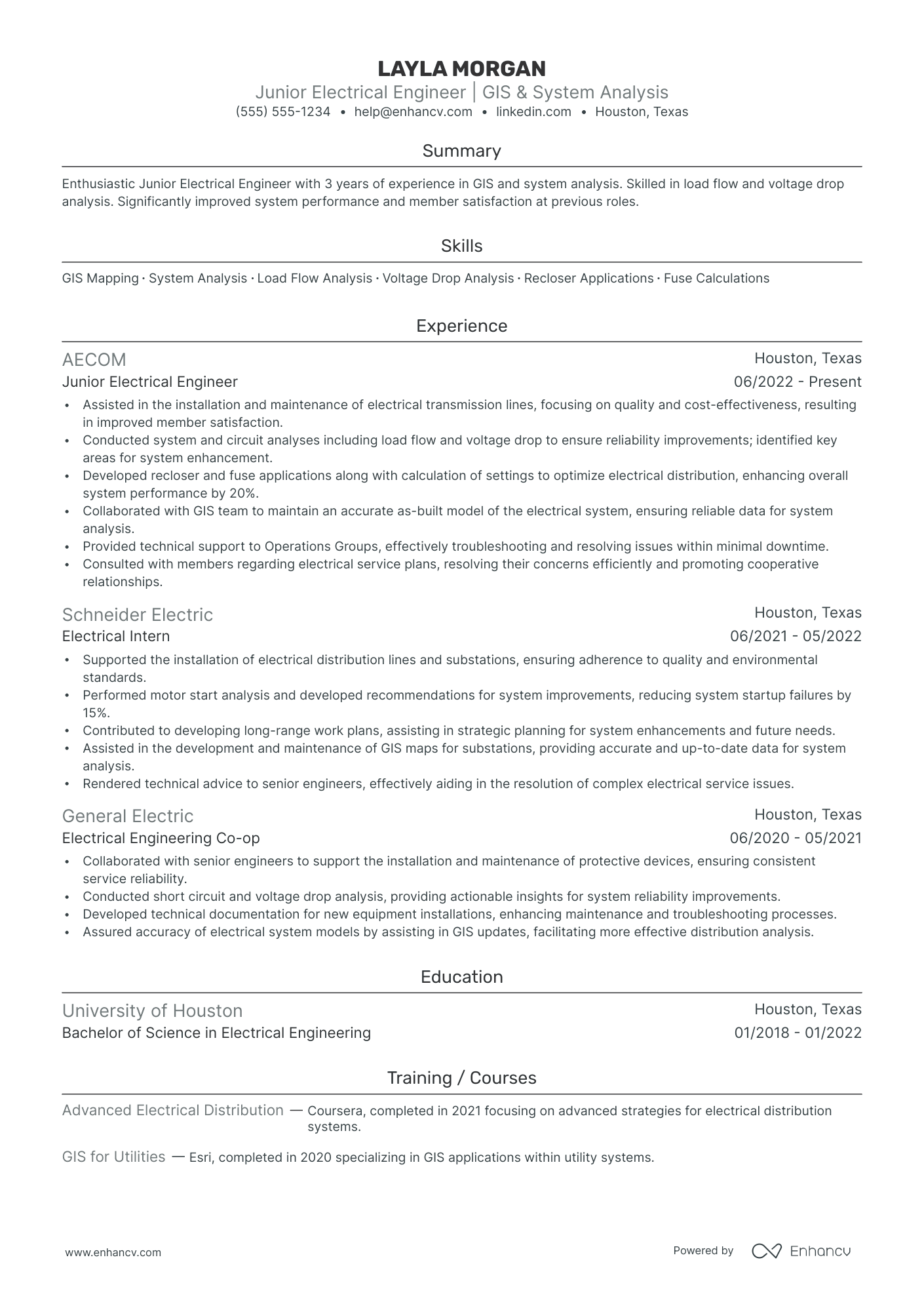 Senior Electrical Engineer resume example