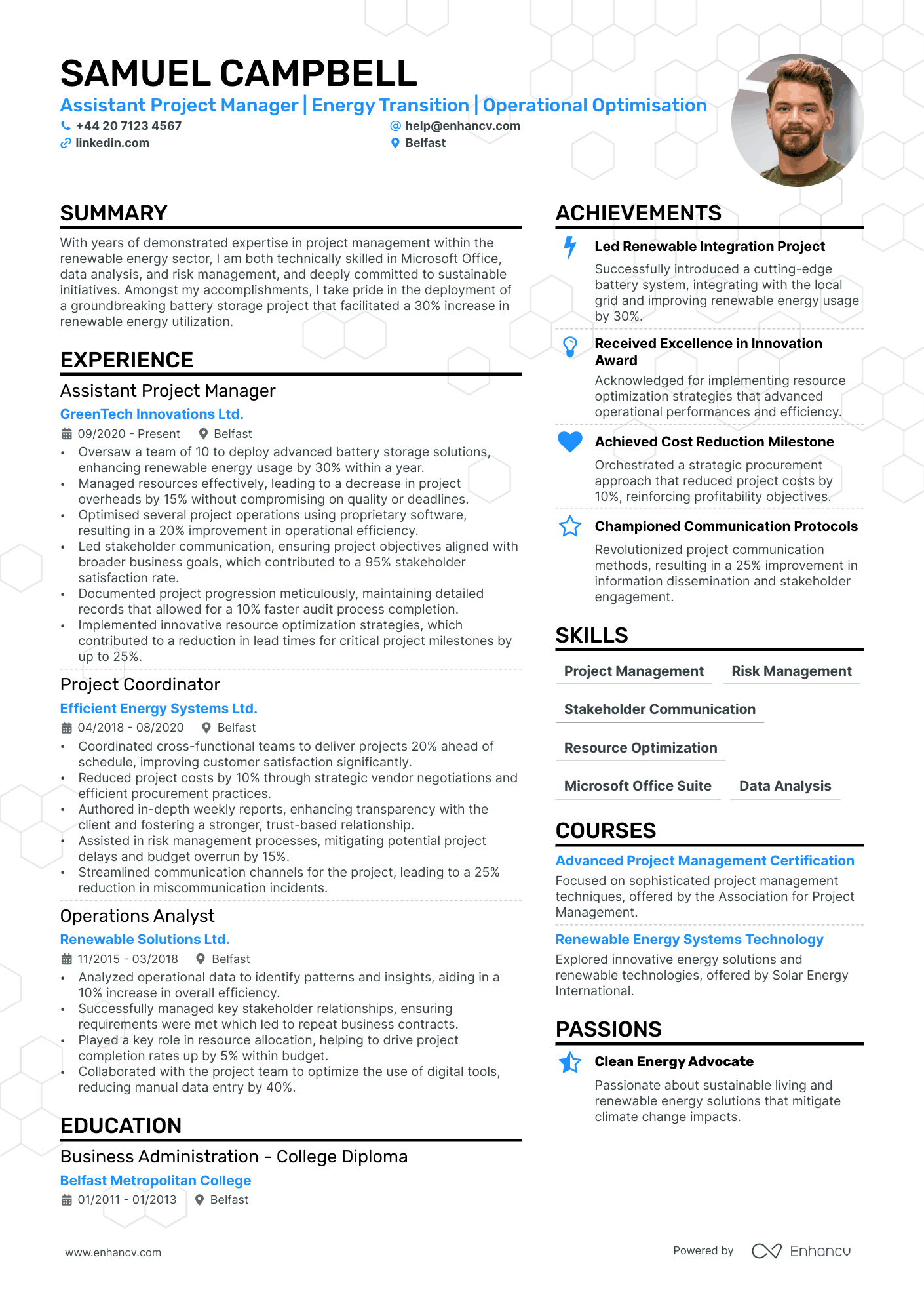 Assistant Project Manager cv example
