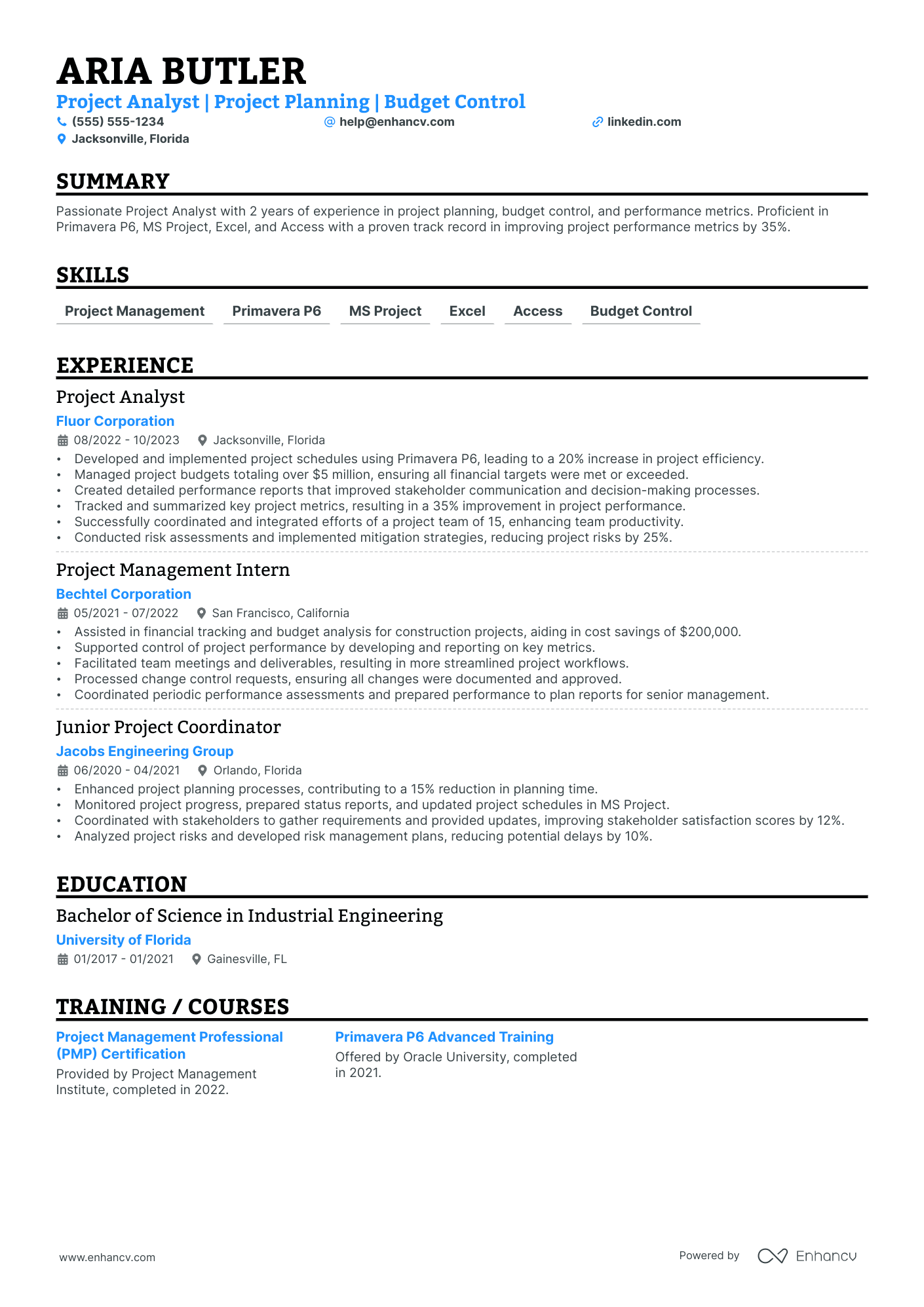 Project Budget Analyst Resume Example Resume Example