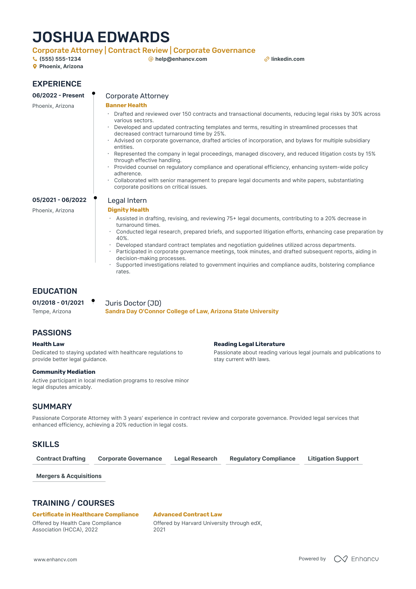 Corporate Law Attorney Resume Example Resume Example